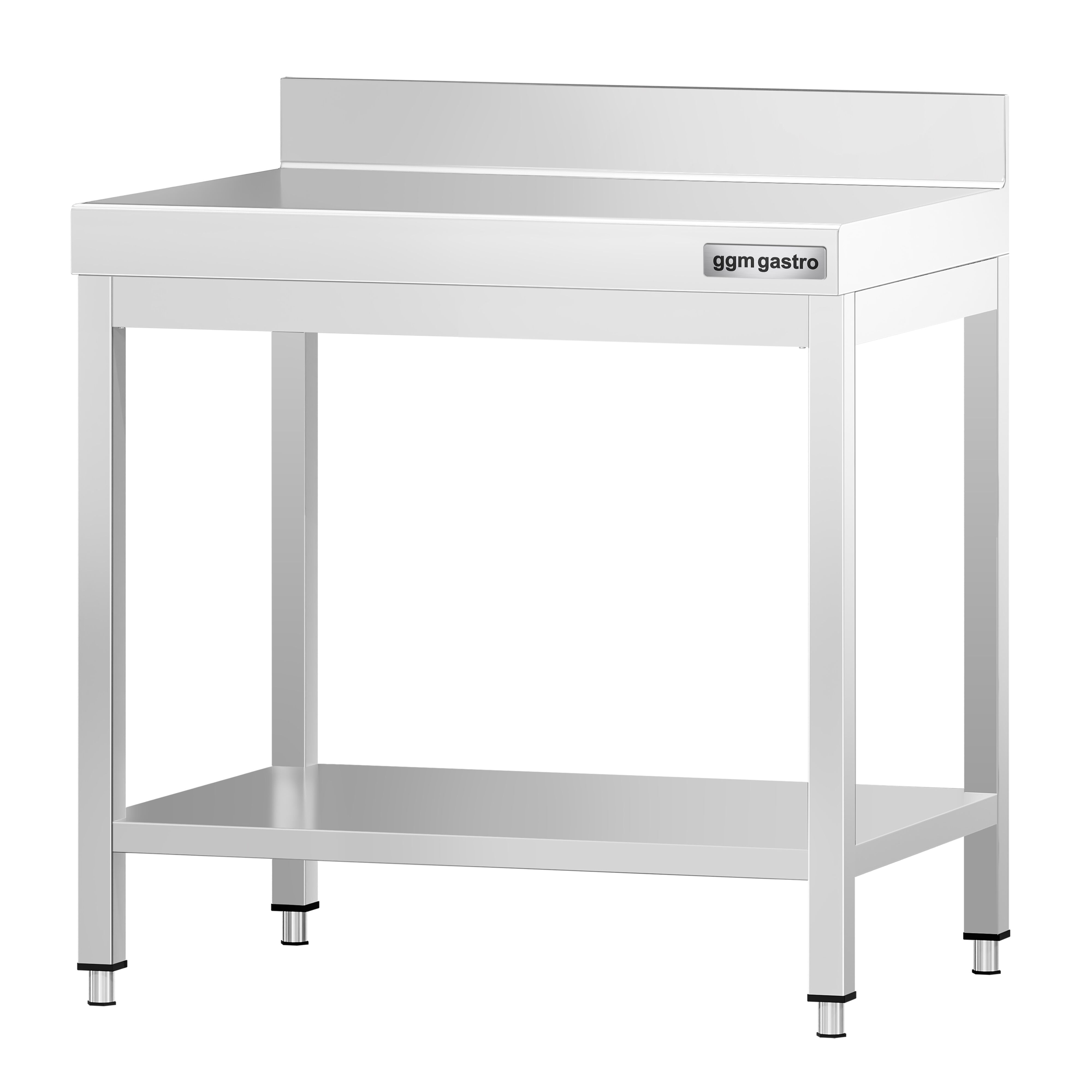 Roostevaba töölaud 600 × 600 mm, tagaservaga