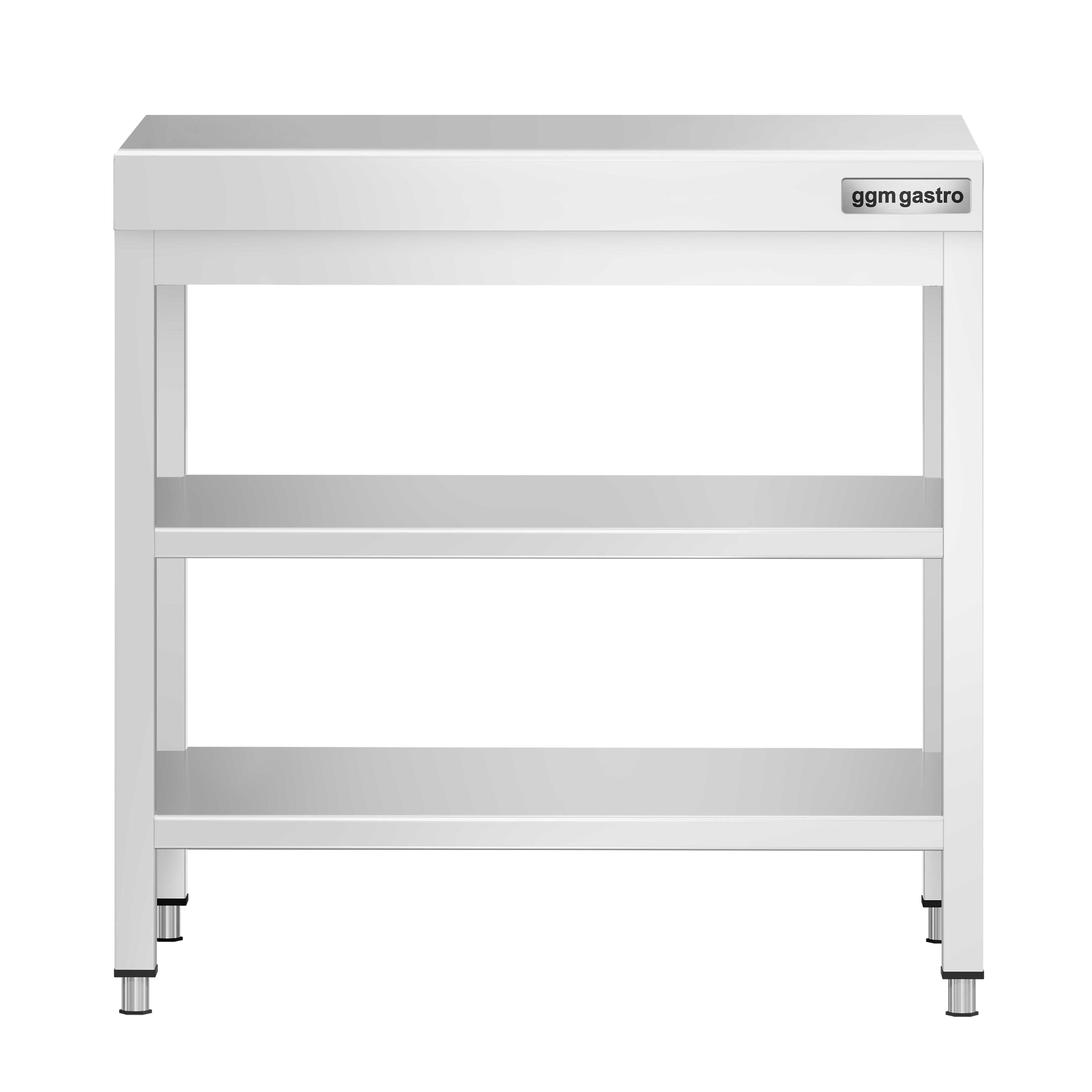 Roostevaba töölaud 600 × 700 mm, 2 alariiulit