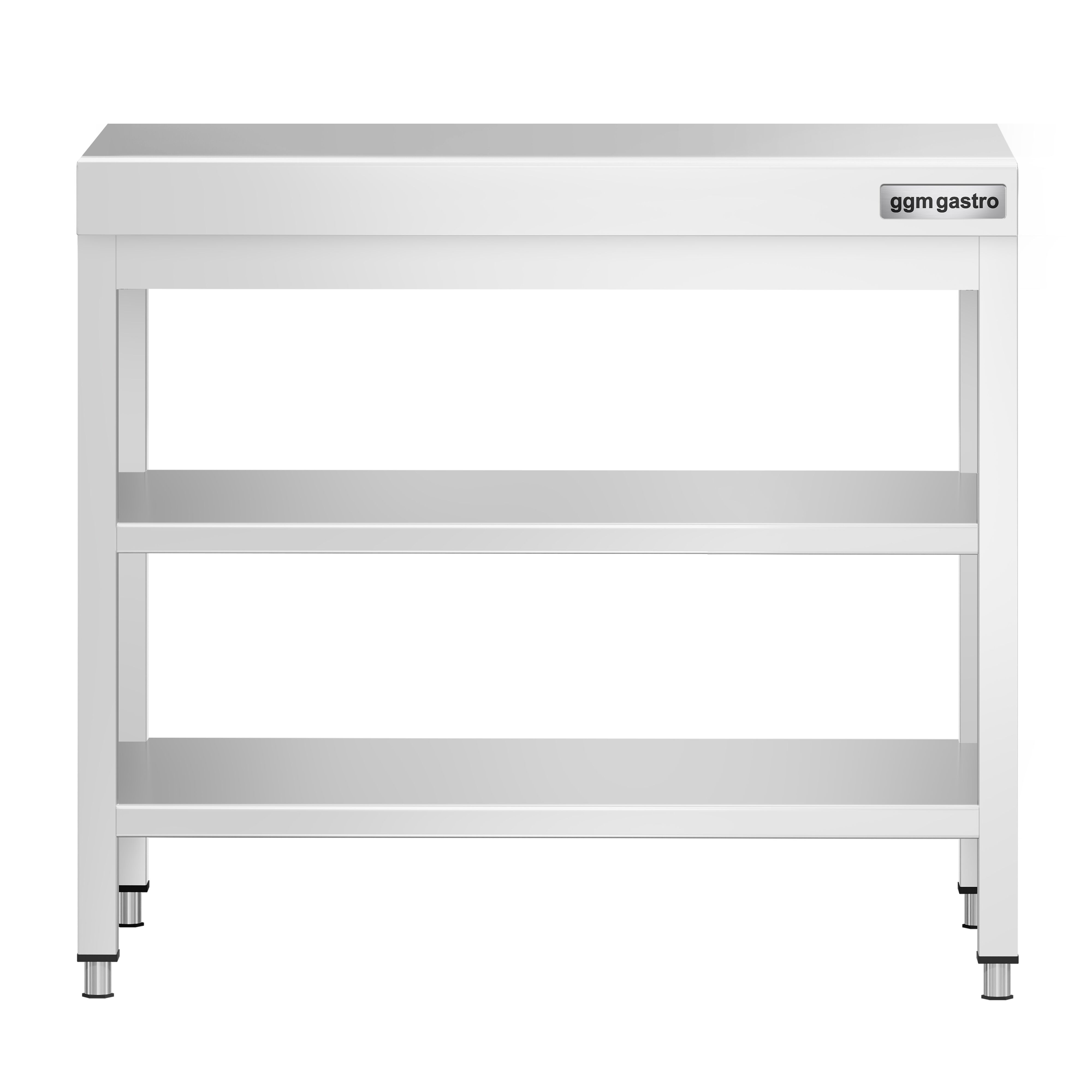 Roostevaba töölaud 700 × 600 mm, 2 alariiulit