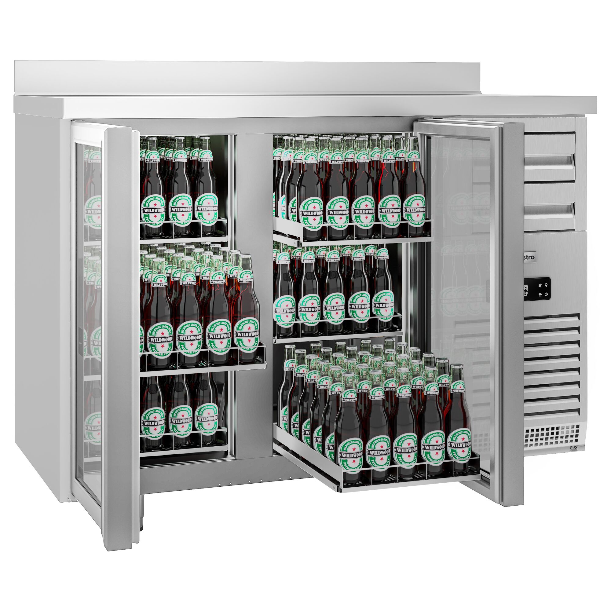 Baarikülmik, 440 L, 2 klaasust ja 6 sahtlit
