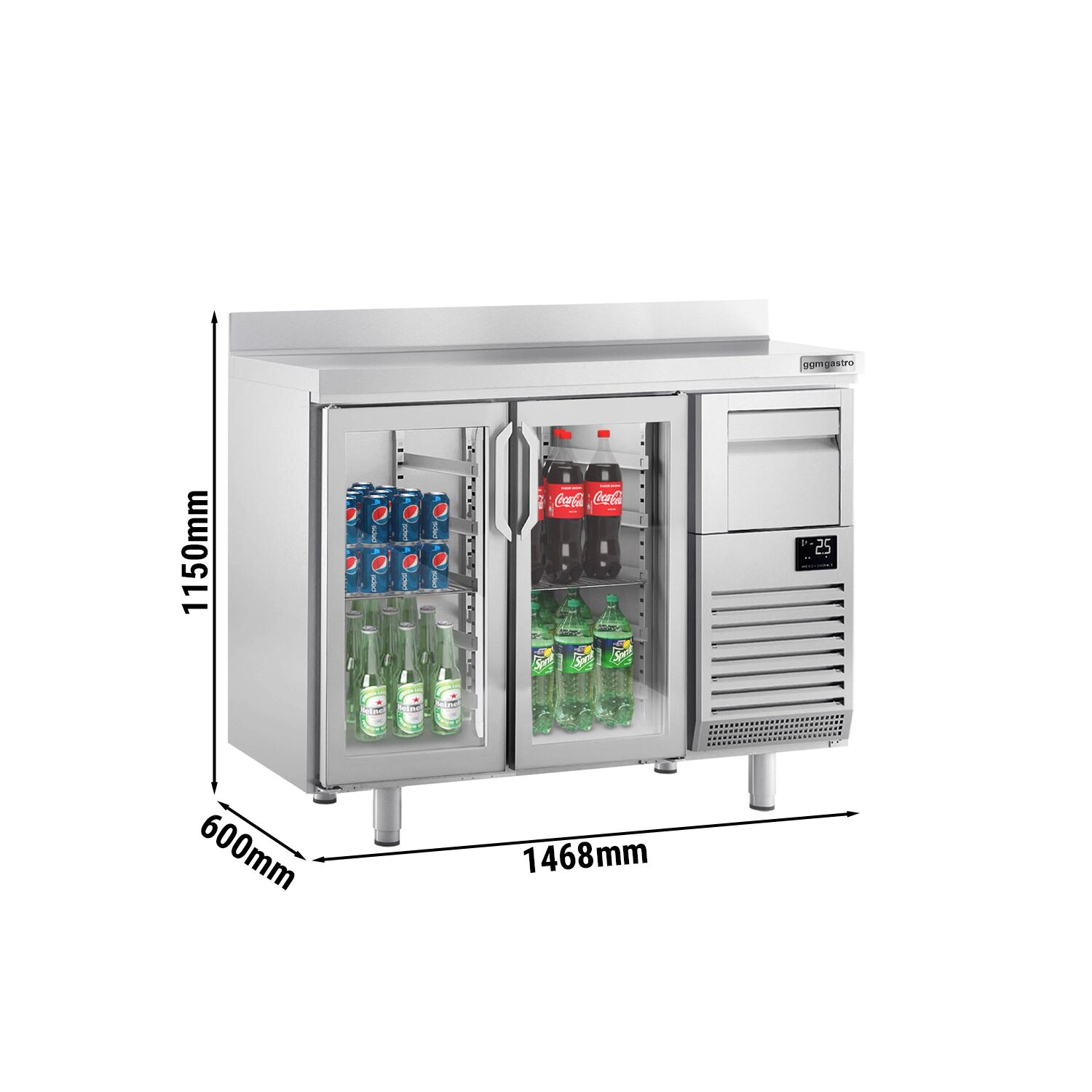 Baarikülmik, 340 L, 2 klaasust