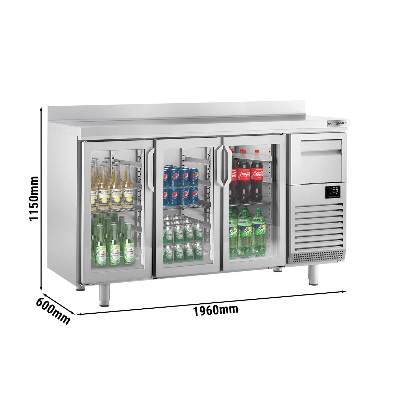 Baarikülmik, 520 L, 3 klaasust