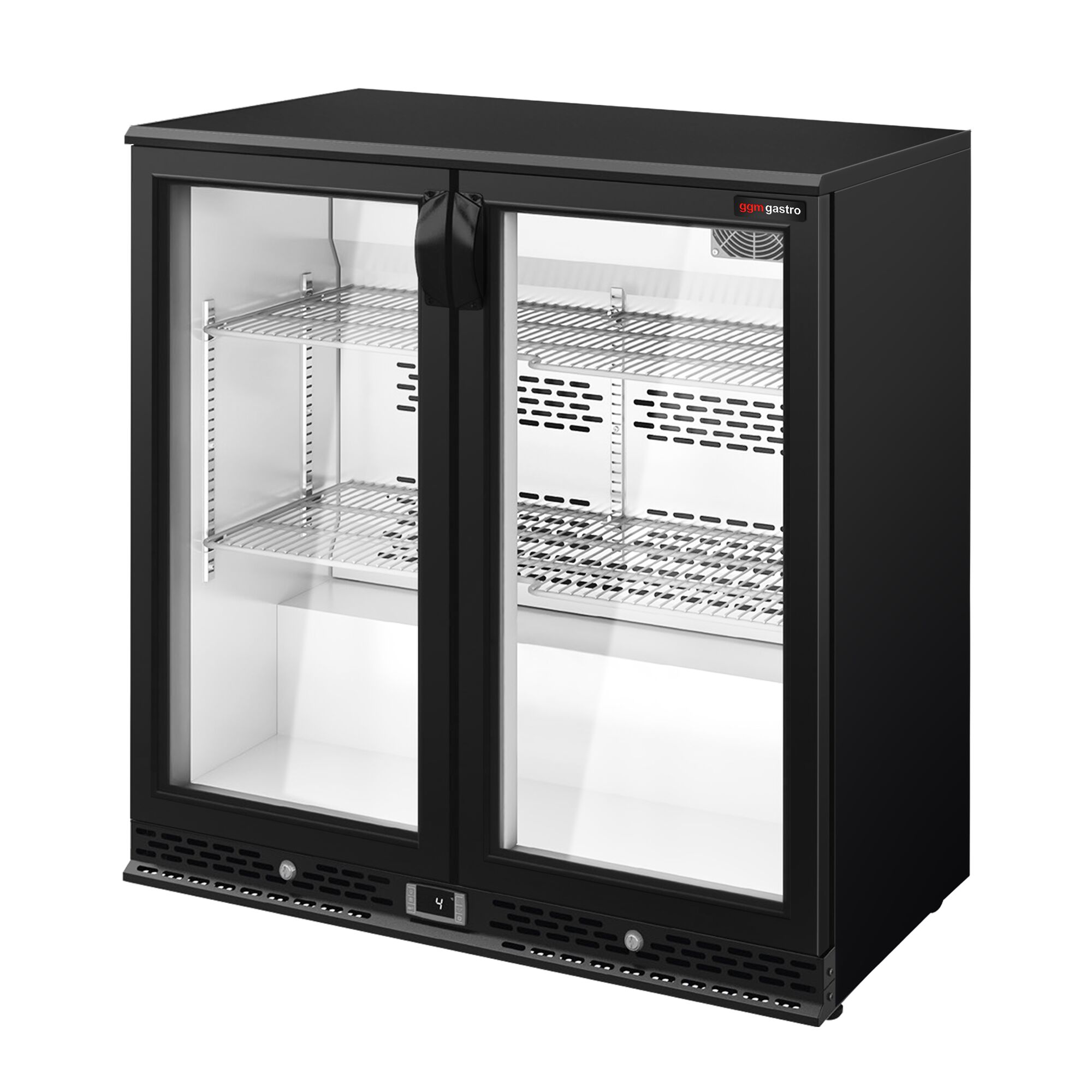Baarikülmik, 220 L, 2 klaasust, must