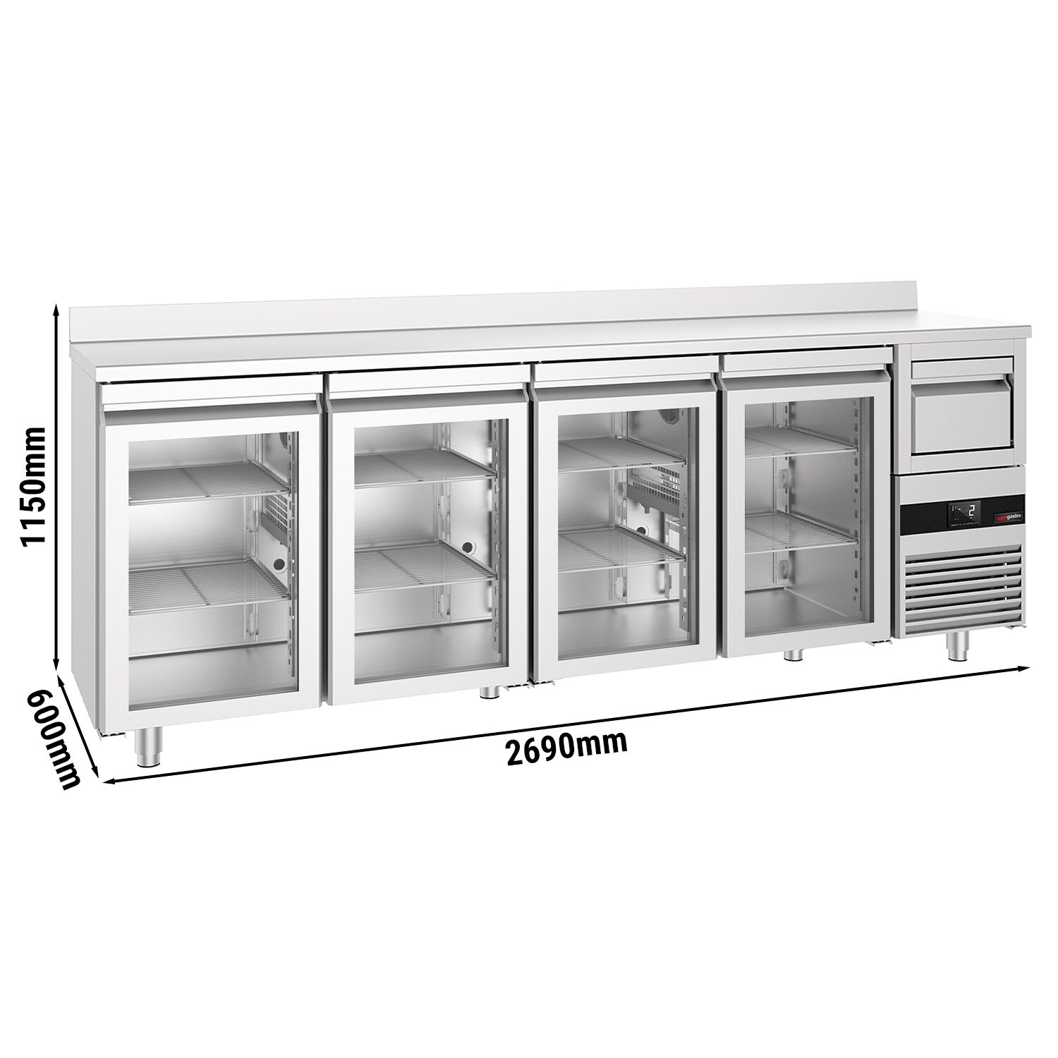 Baarikülmik, 710 L, 4 klaasust