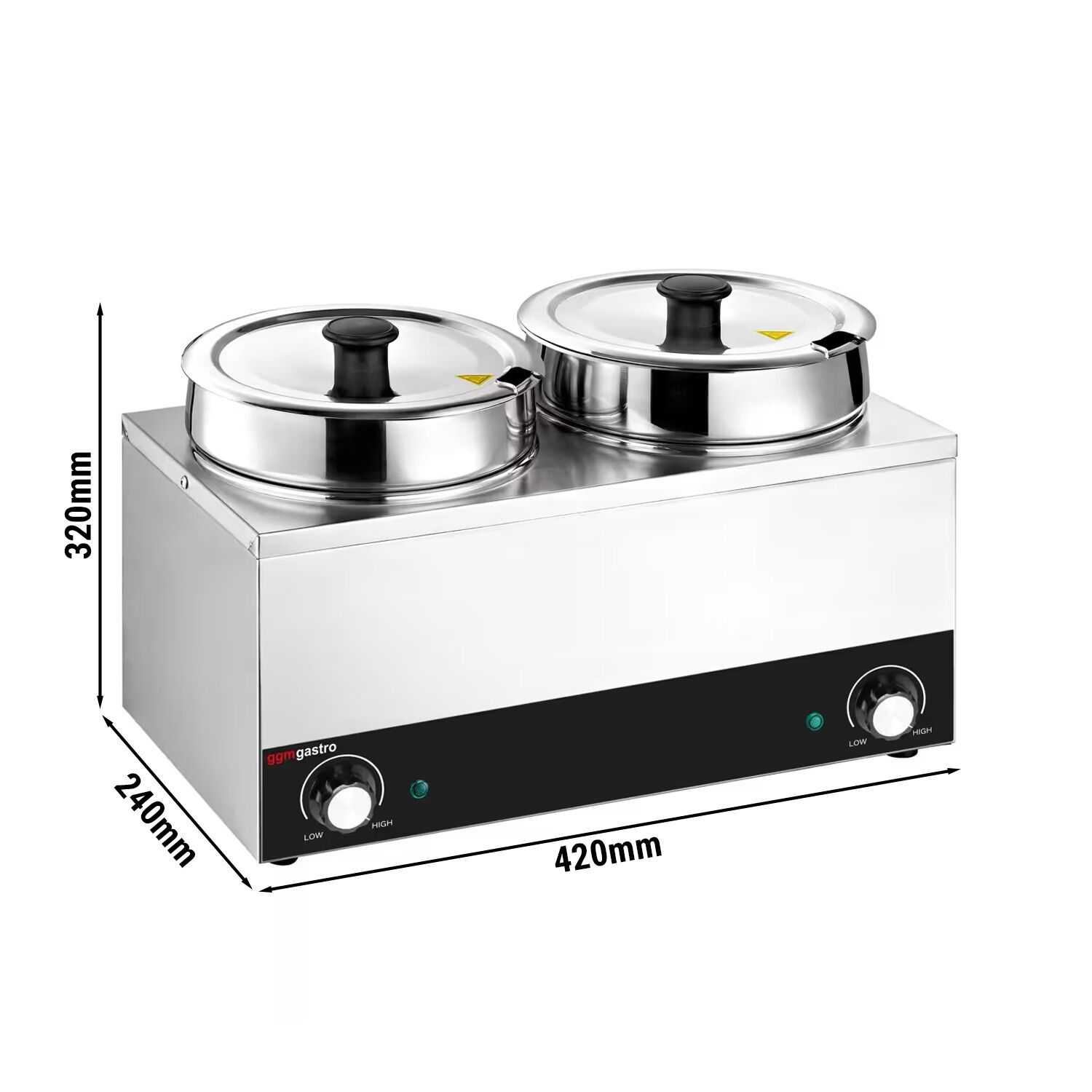Elektriline bain-marie 7L, 2 nõud