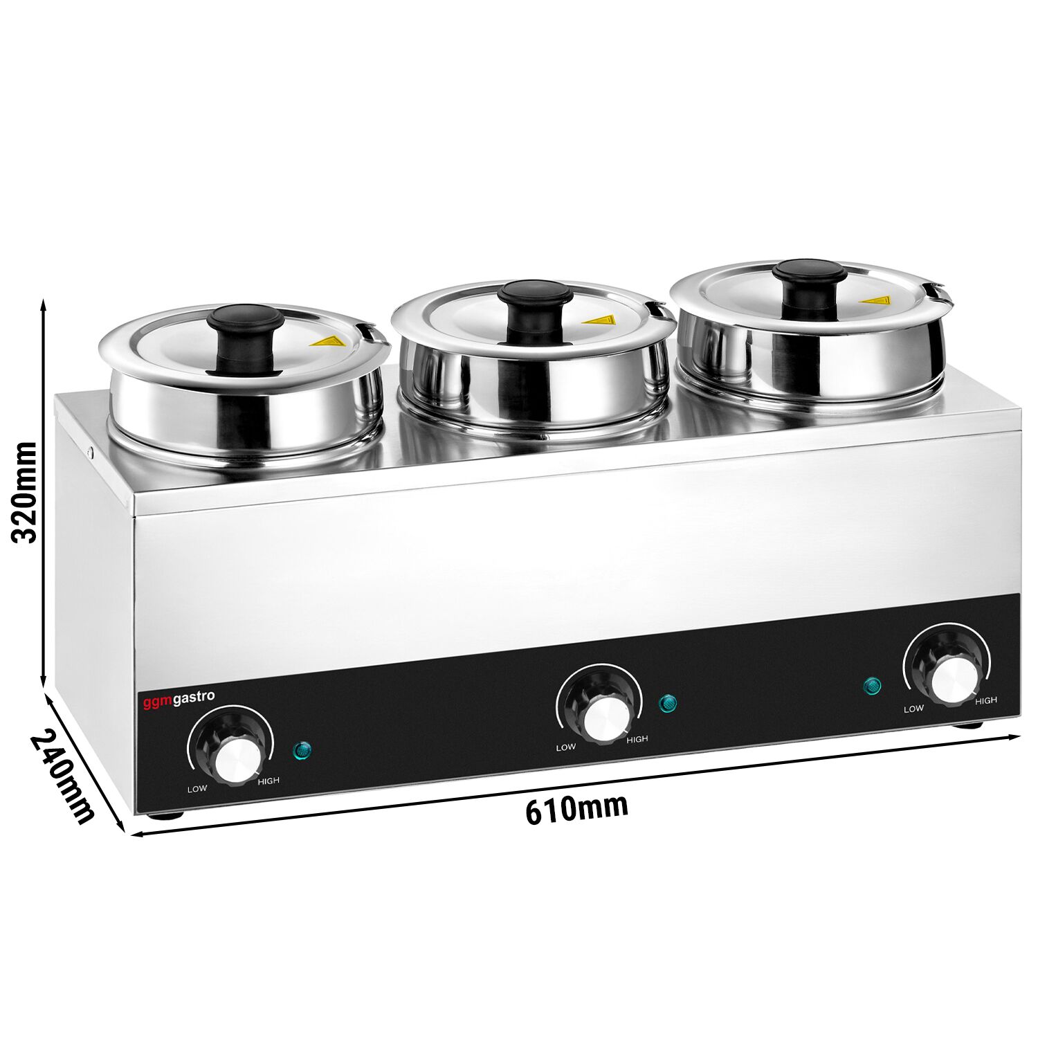 Elektriline bain-marie 10, 5L, 3 nõud