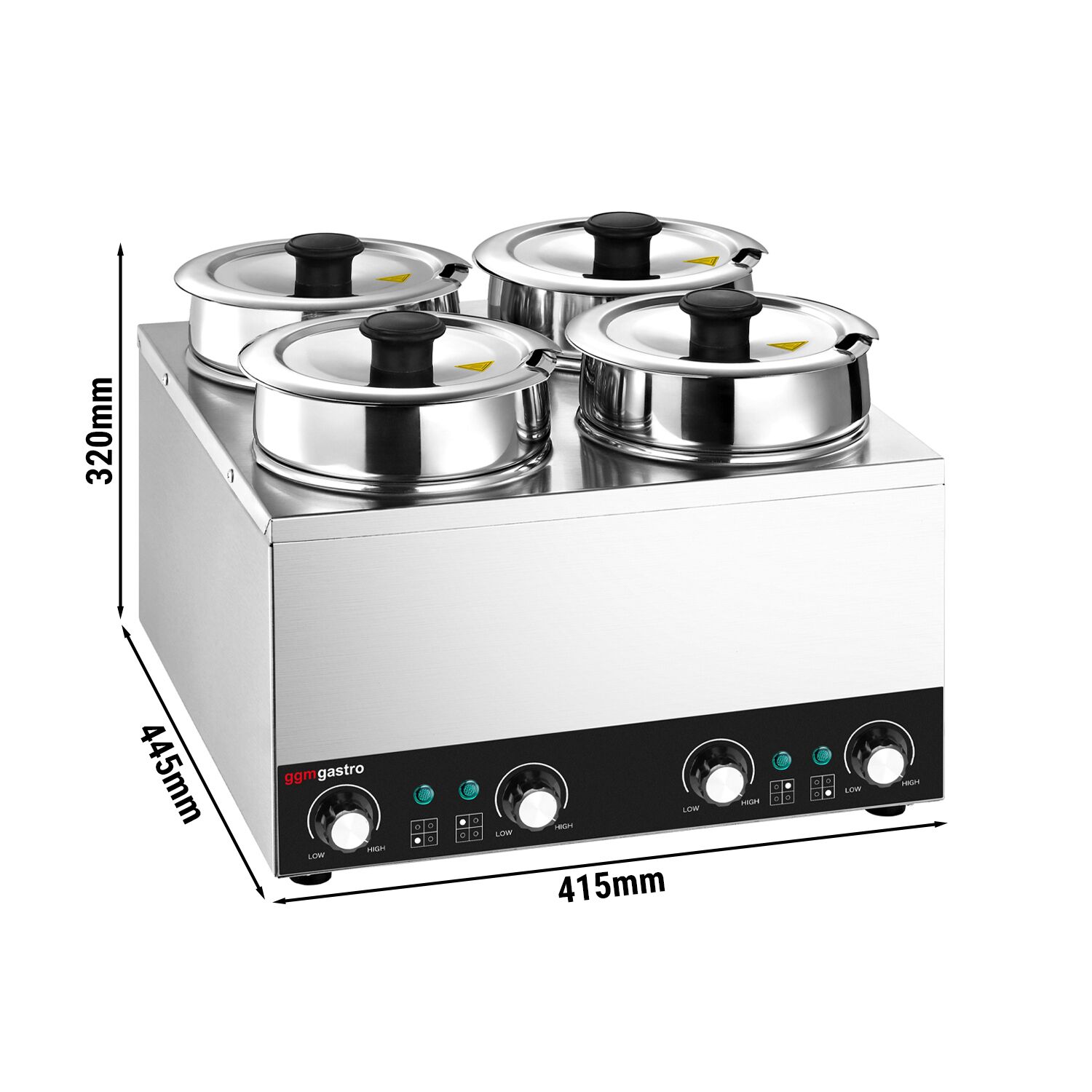 Elektriline bain-marie 14L, 4 nõud
