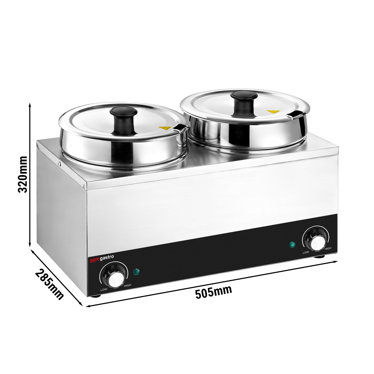 Elektriline bain-marie 13L, 2 nõud