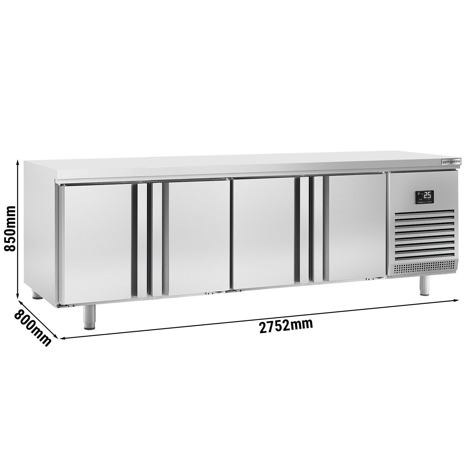 Pagarikülmlaud 2752×800mm, 4 ust