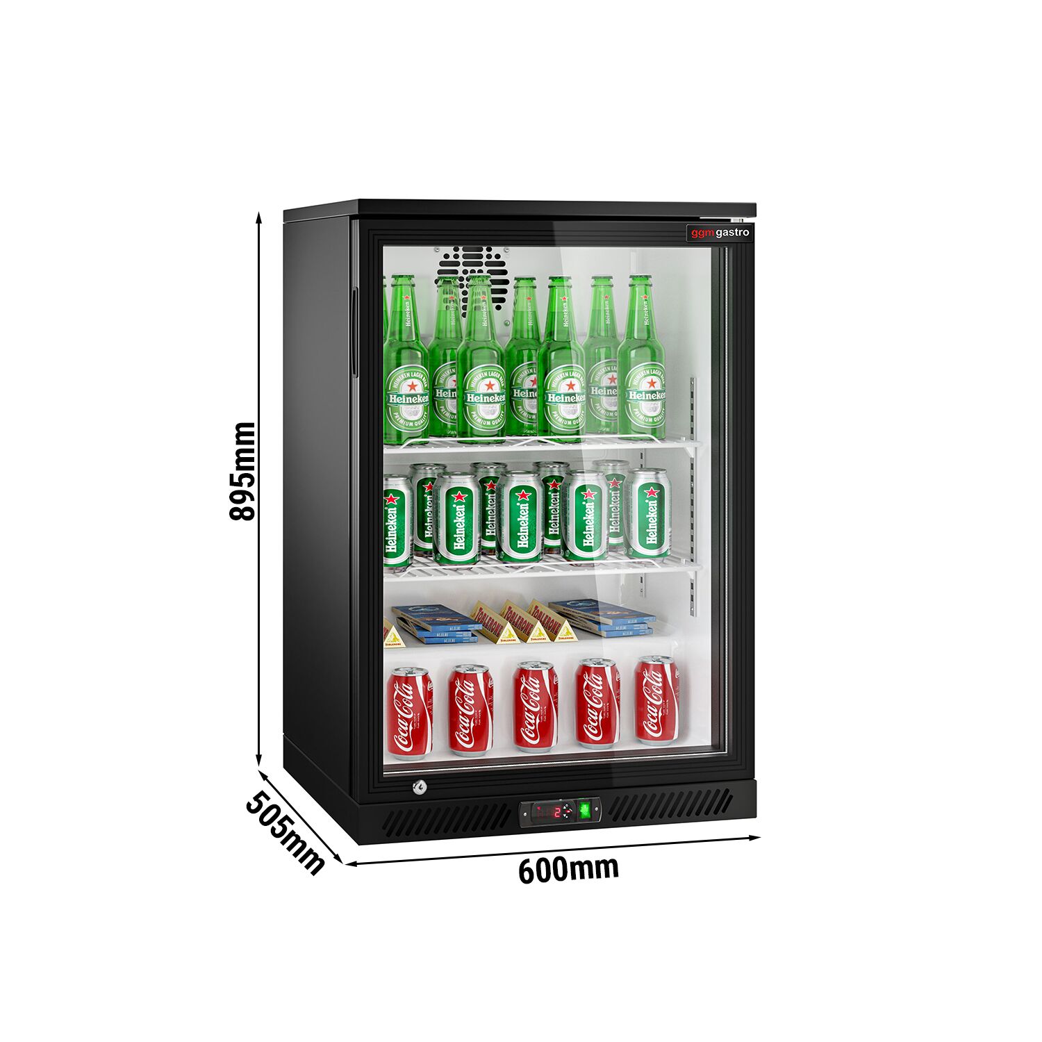 Baarikülmik, 126 L, 1 klaasuks, must
