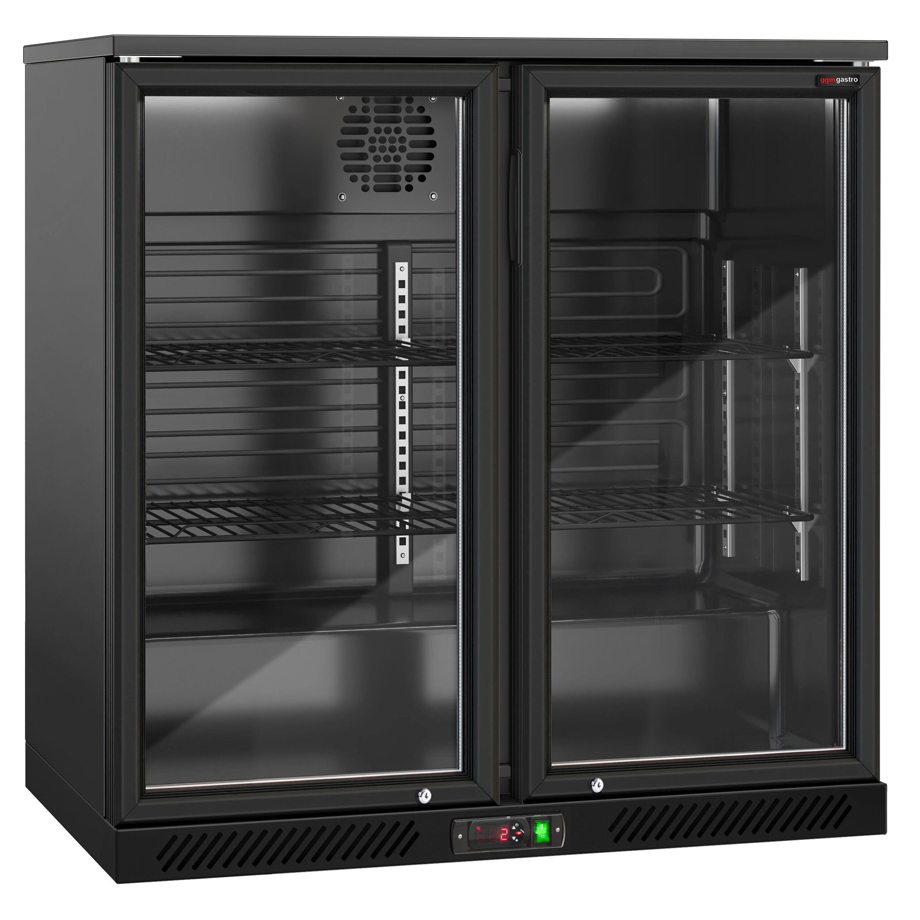 Baarikülmik, 220 L, 2 klaasust, must