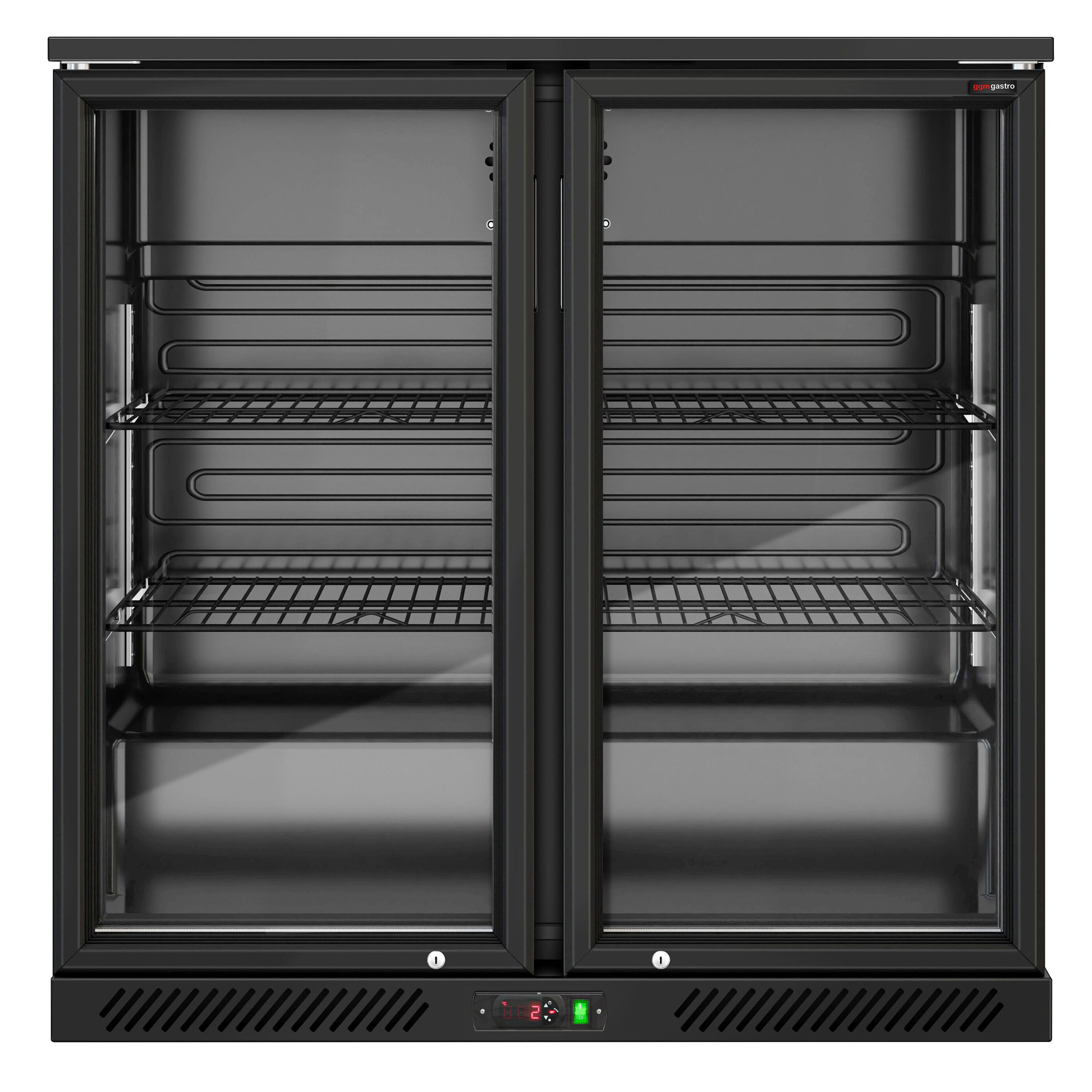 Baarikülmik, 220 L, 2 klaasust, must