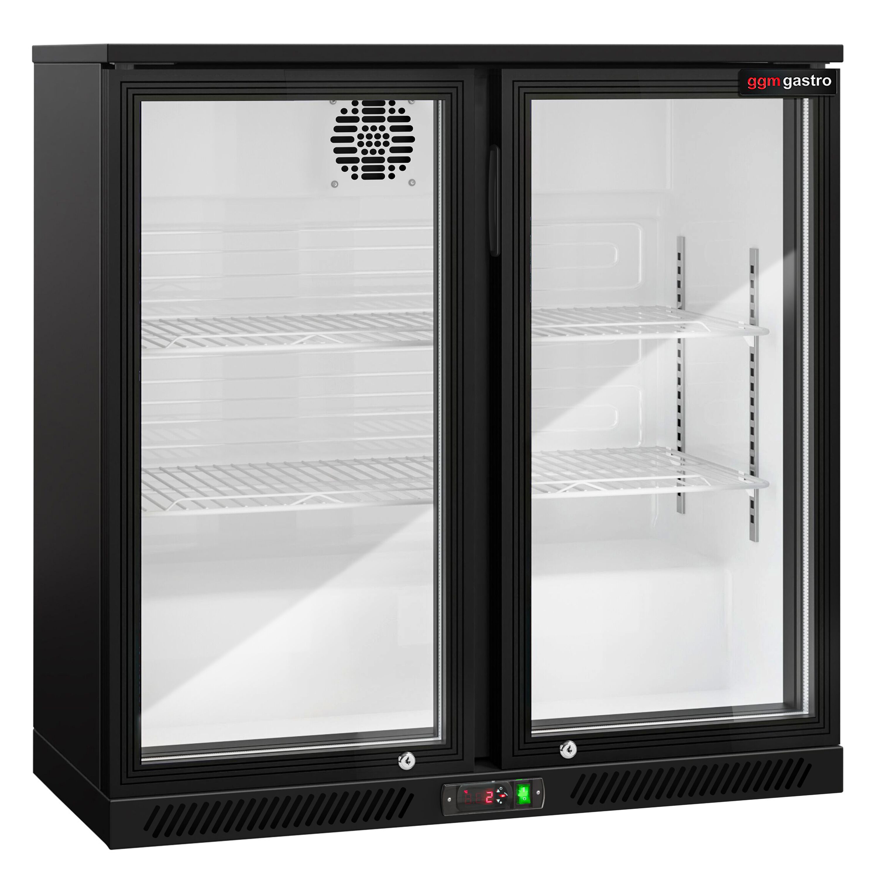 Baarikülmik, 220 L, 2 klaasust, must