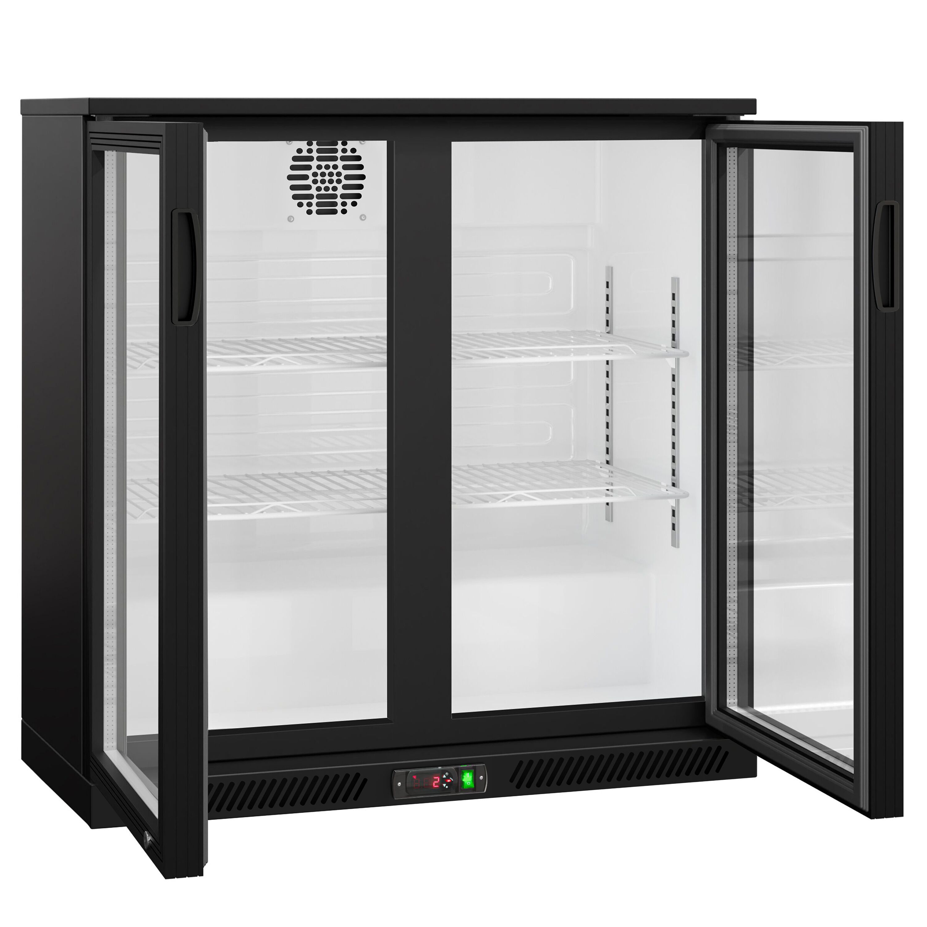 Baarikülmik, 220 L, 2 klaasust, must