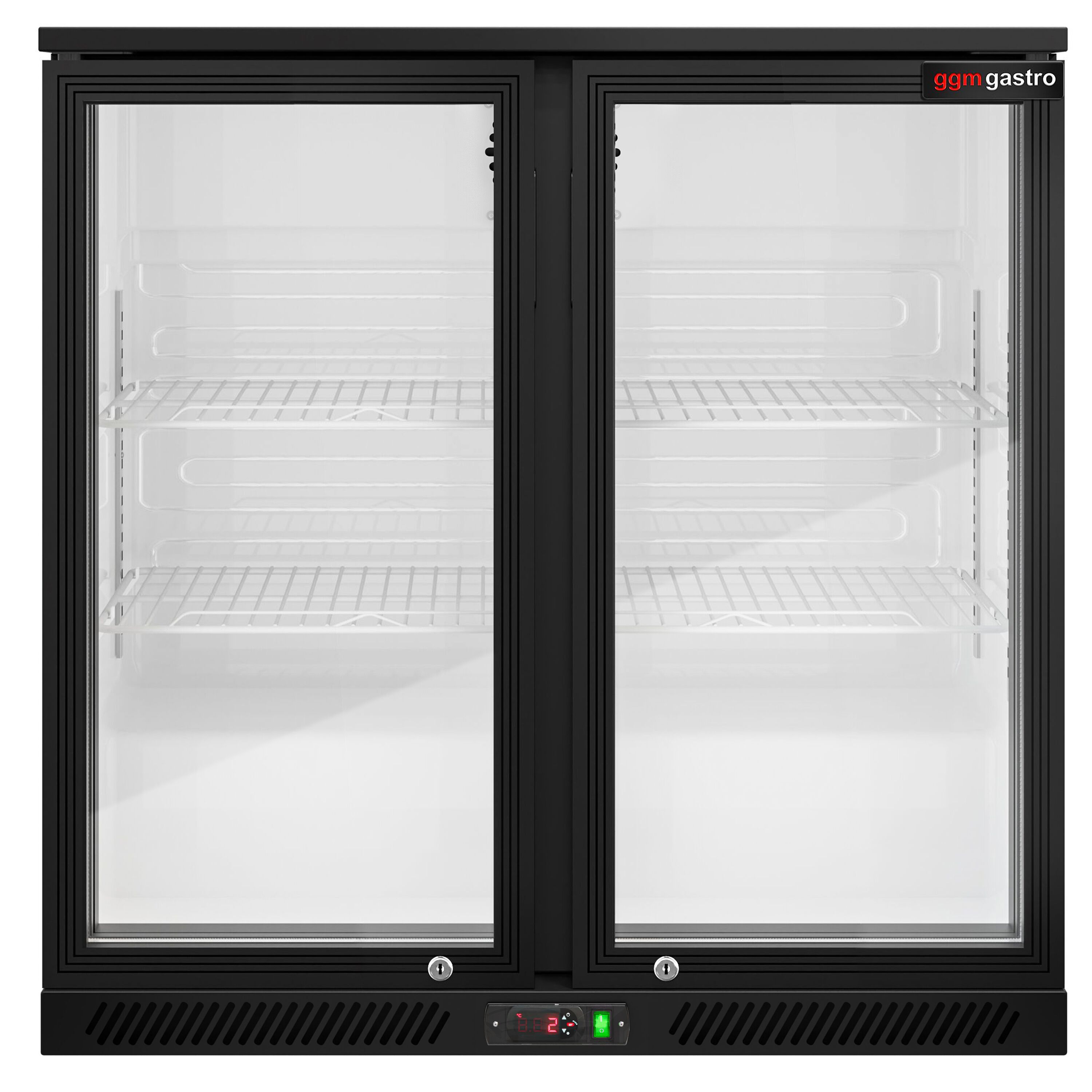 Baarikülmik, 220 L, 2 klaasust, must