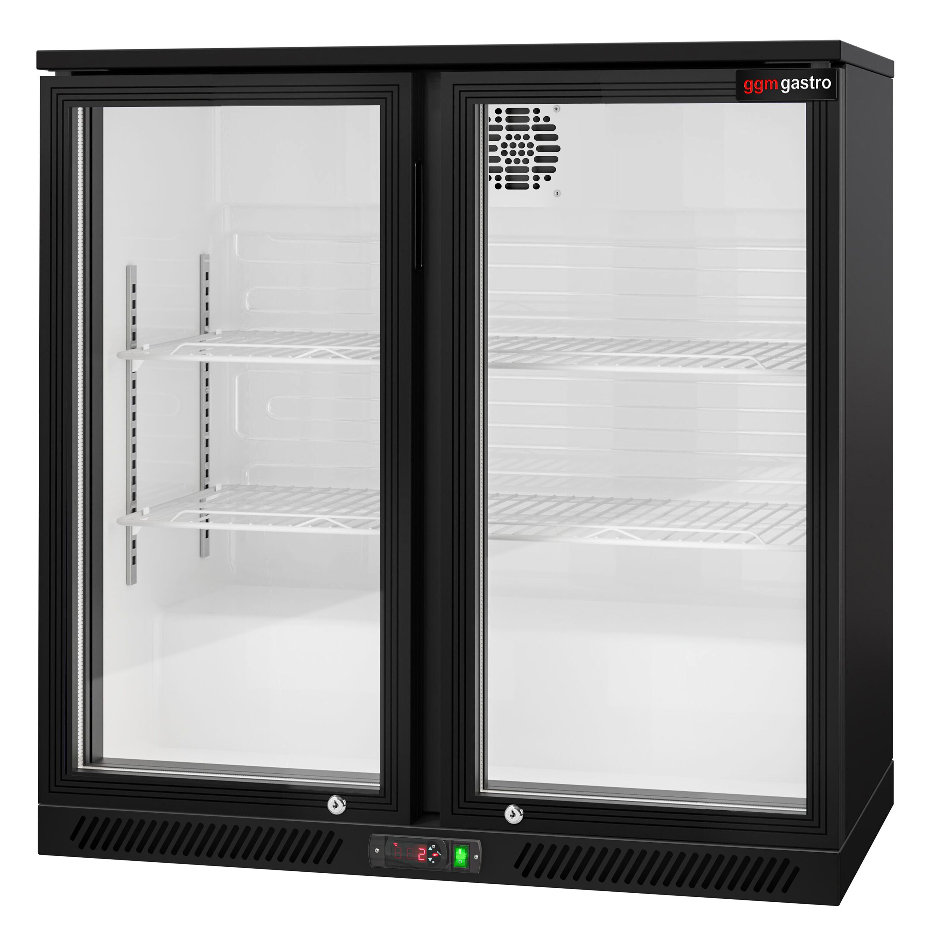 Baarikülmik, 220 L, 2 klaasust, must