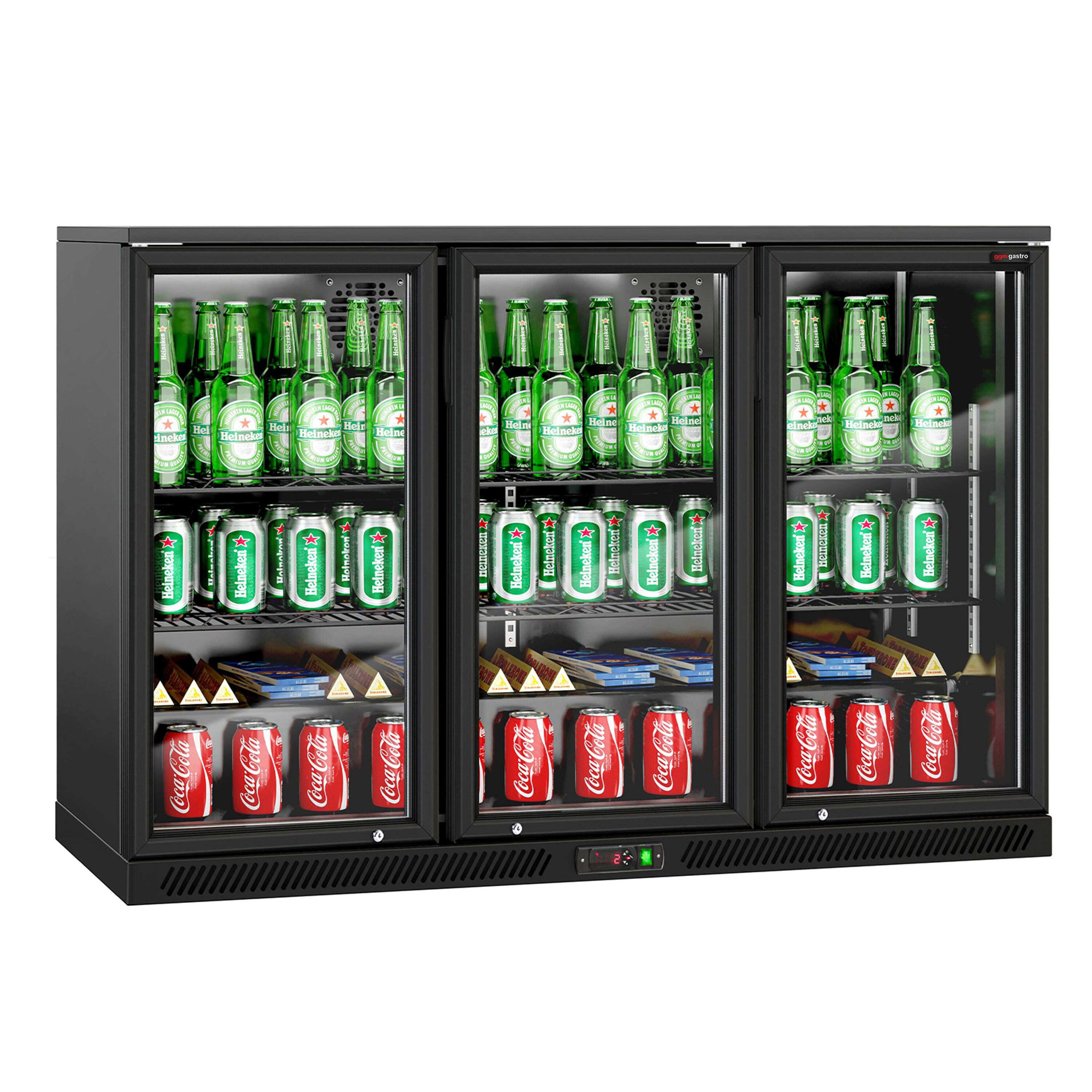Baarikülmik, 320 L, 3 klaasust, must
