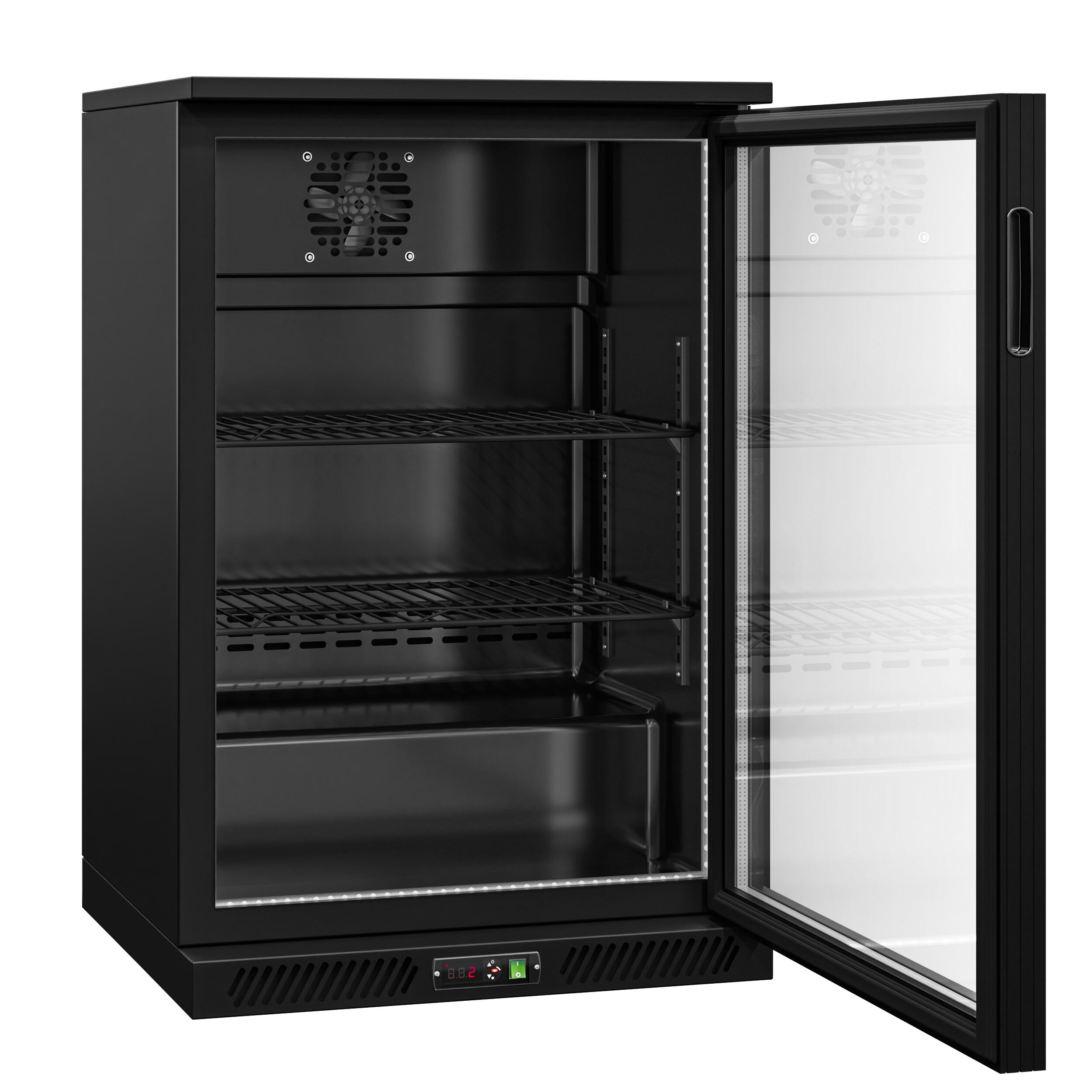 Baarikülmik, 126 L, 1 klaasuks, must