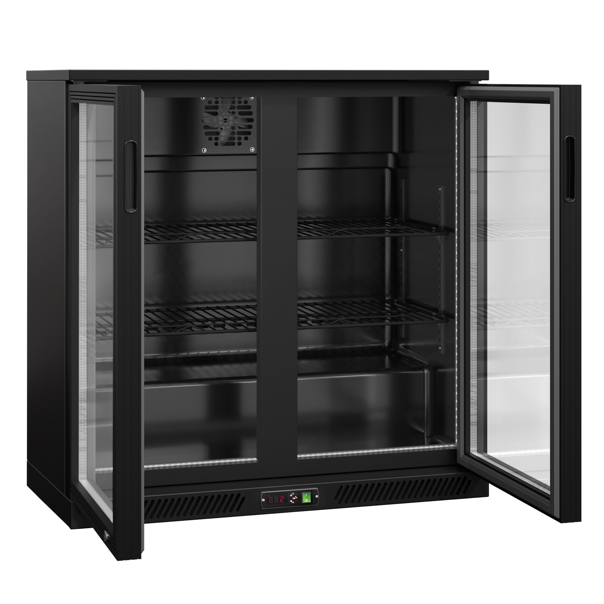 Baarikülmik, 220 L, 2 klaasust, must