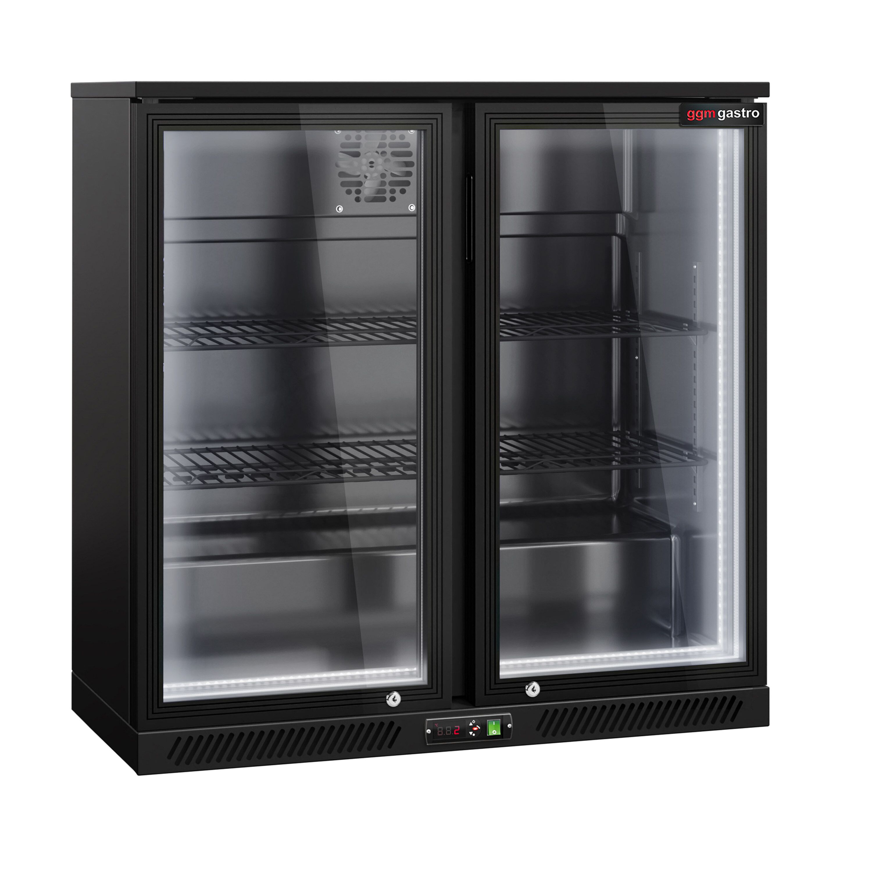 Baarikülmik, 220 L, 2 klaasust, must