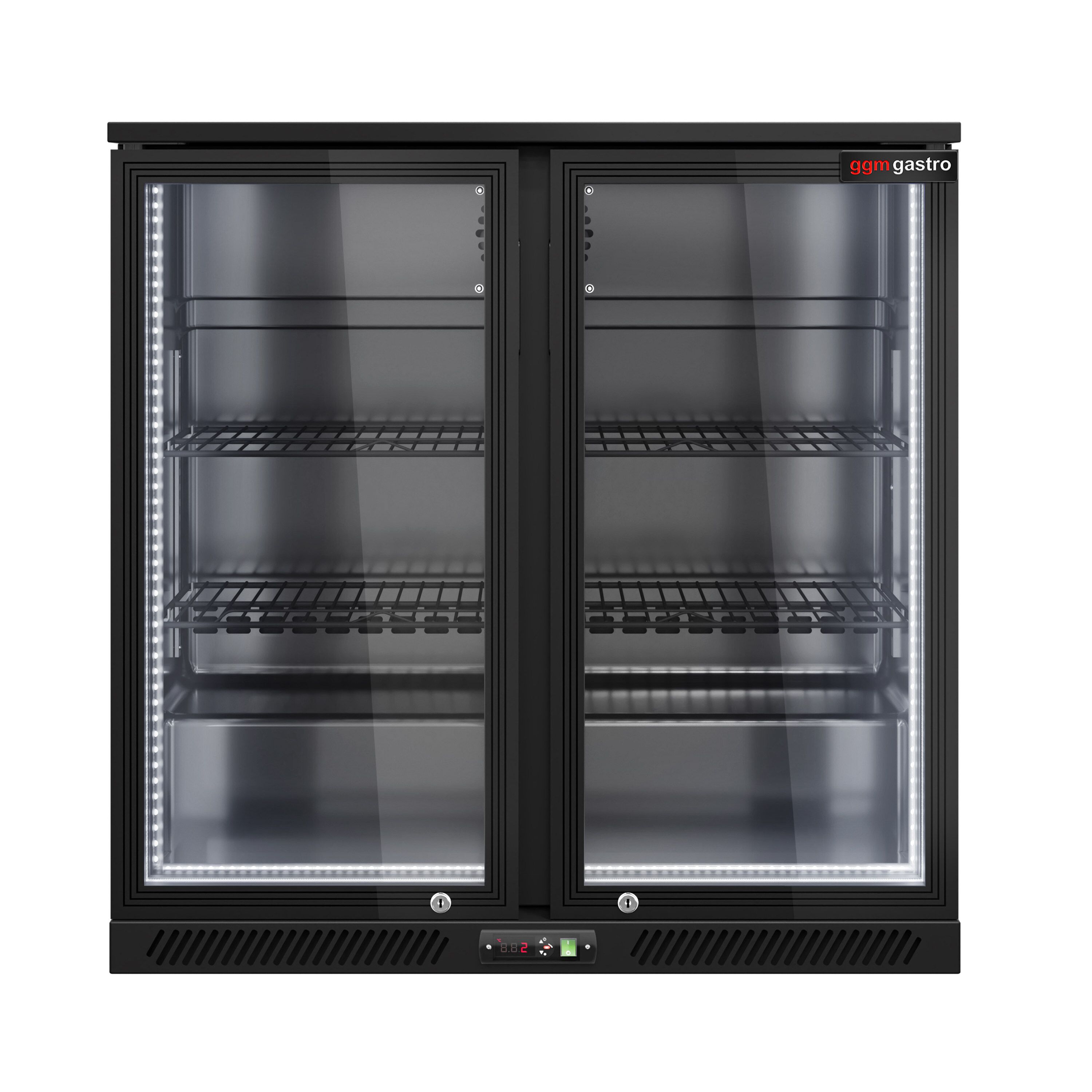 Baarikülmik, 220 L, 2 klaasust, must