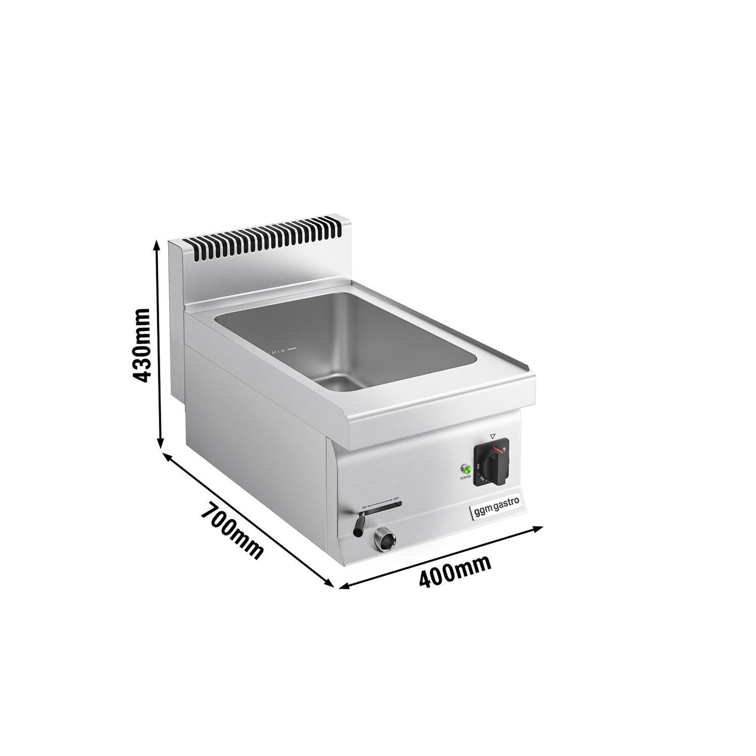 Marmiit GN 1/1 või 2 × GN 1/2, 1,2 kW