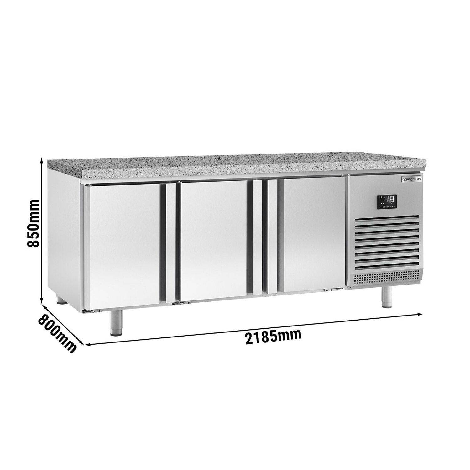 Pagarisügavkülmlaud 2185×800mm, 3 ust