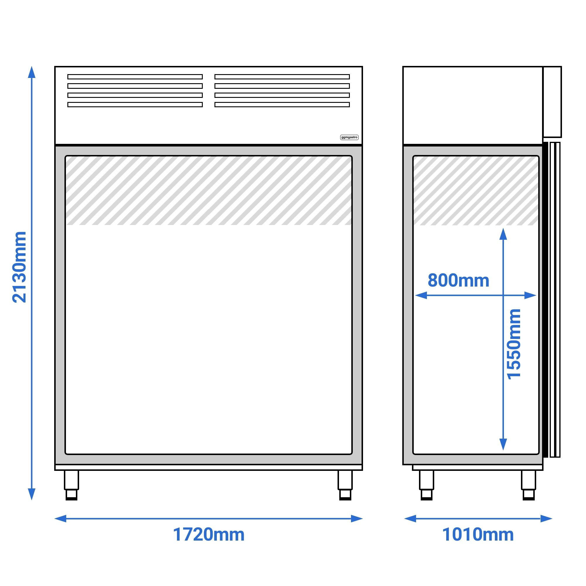 Pagarisügavkülmik 600×400, 1700L, 2 ust