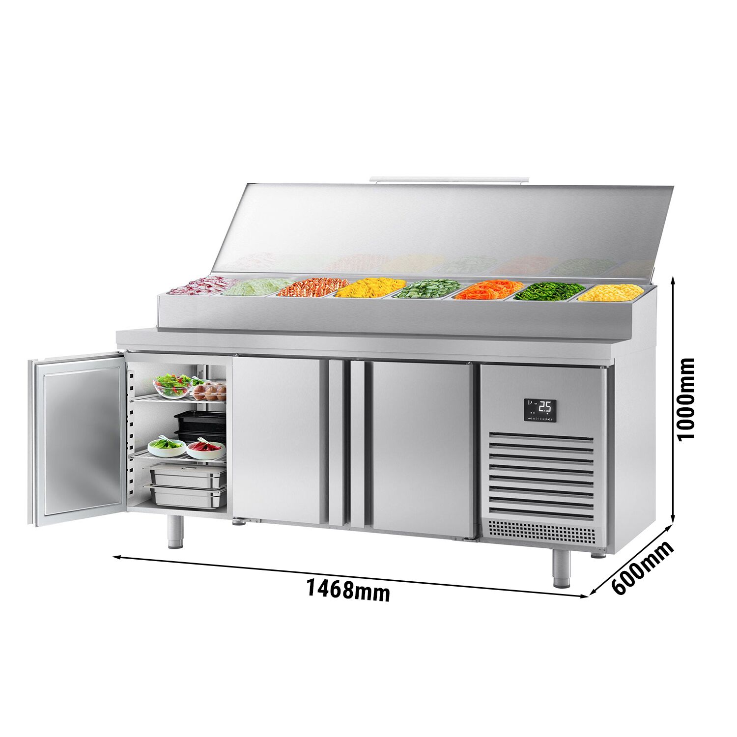 Pagarikülmlaud 2185×800mm, 3 ust