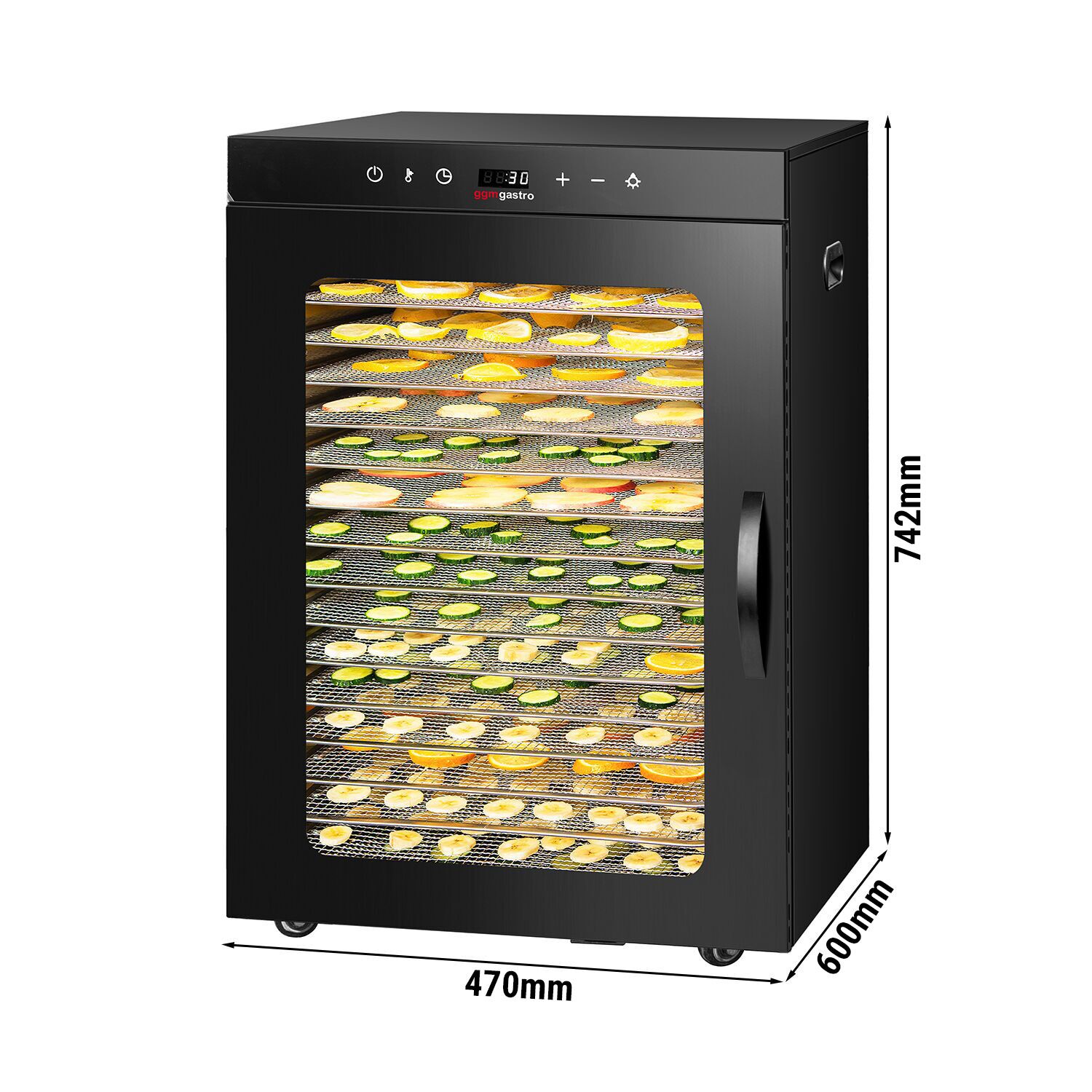 Toidukuivati 16 resti, must, 1,5 kW