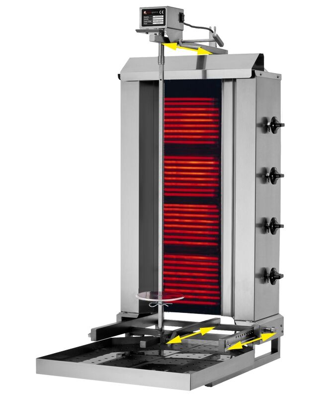Elektriline kebabigrill 4 põletiga