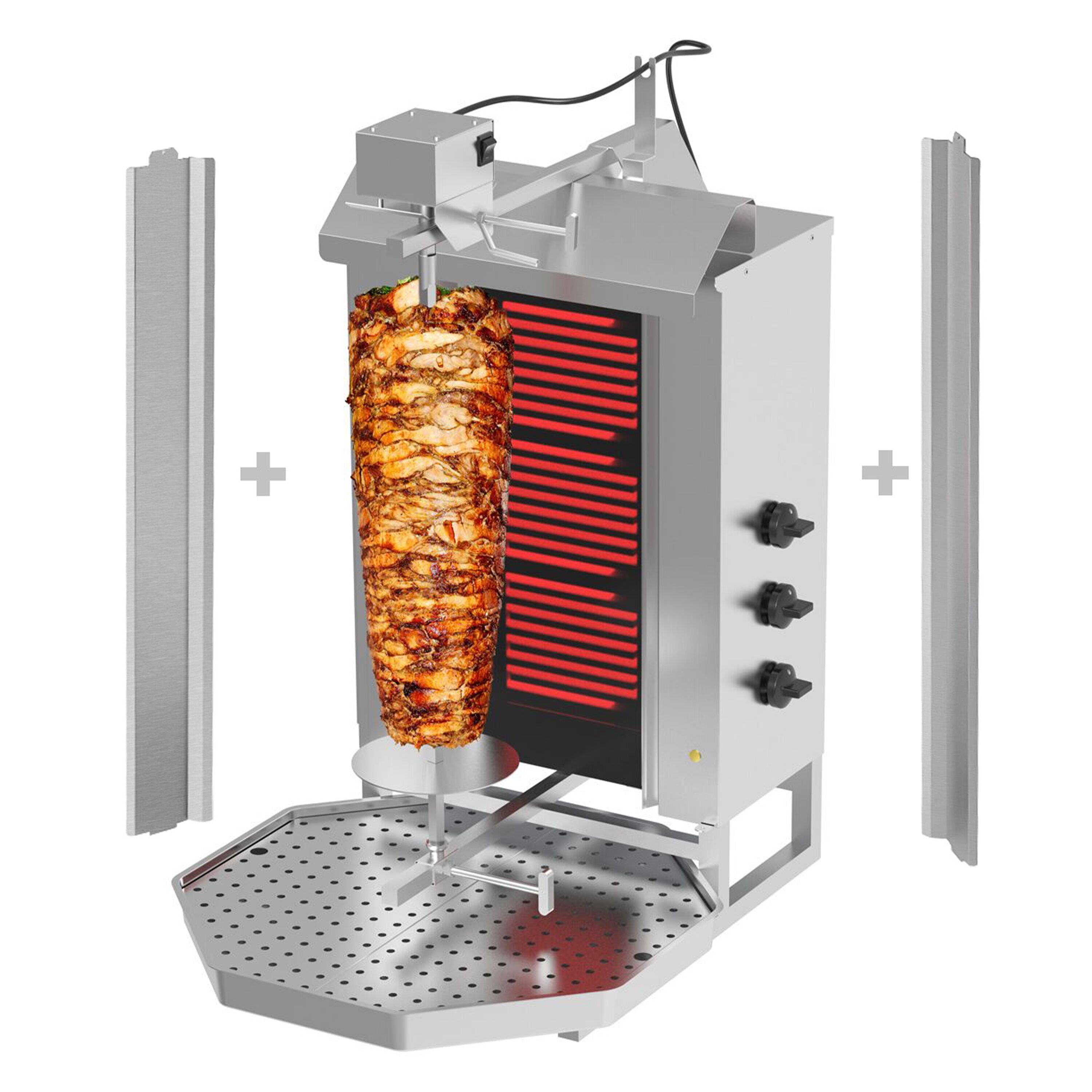 Elektriline kebabigrill 3 põletiga