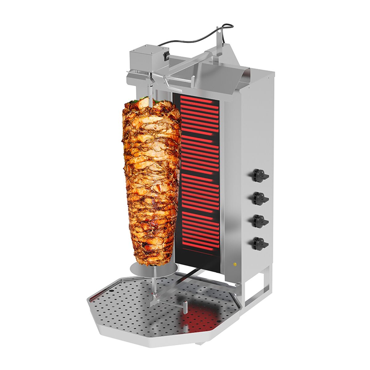 Elektriline kebabigrill 4 põletiga