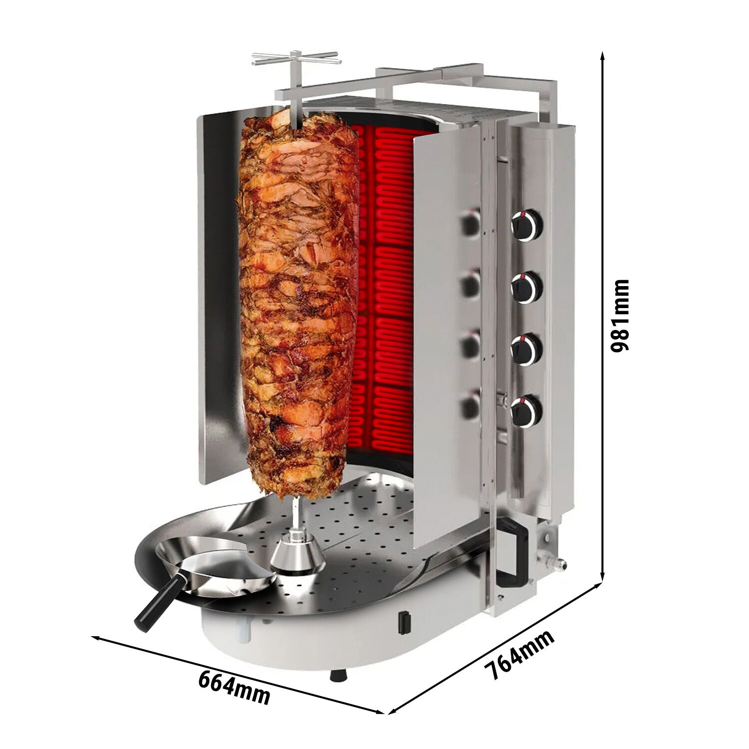 Gaasikebabigrill 8 põletit ROBAX