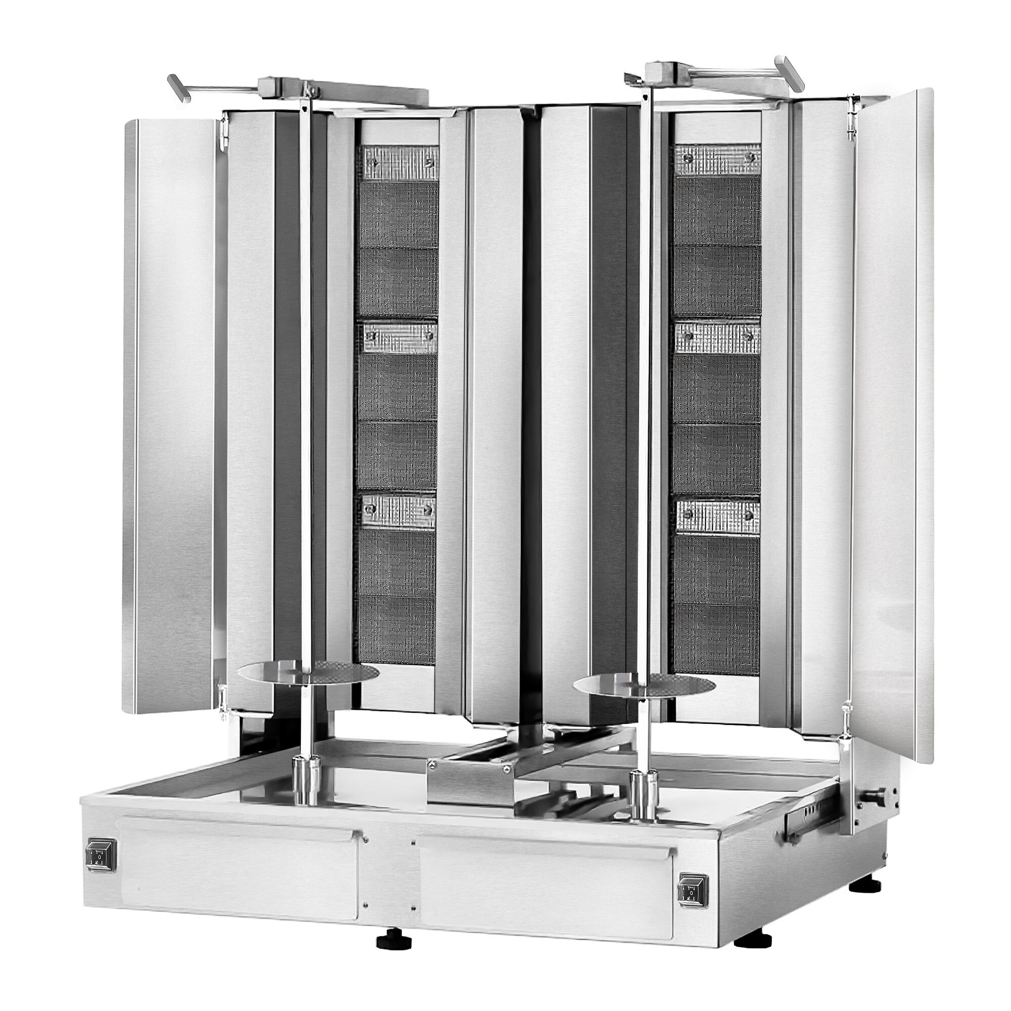Topelt gaasikebabigrill 2×3 põletit