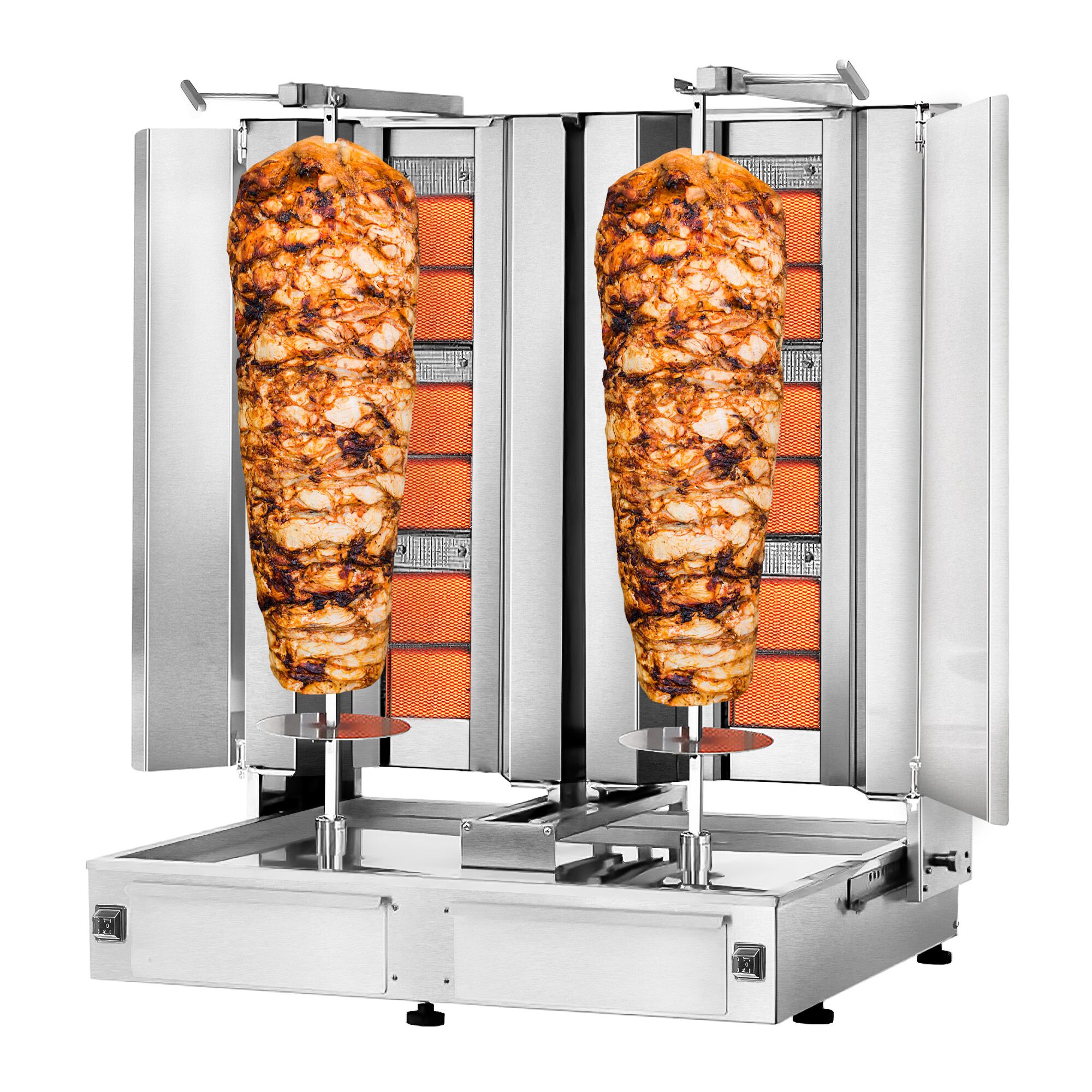 Topelt gaasikebabigrill 2×3 põletit