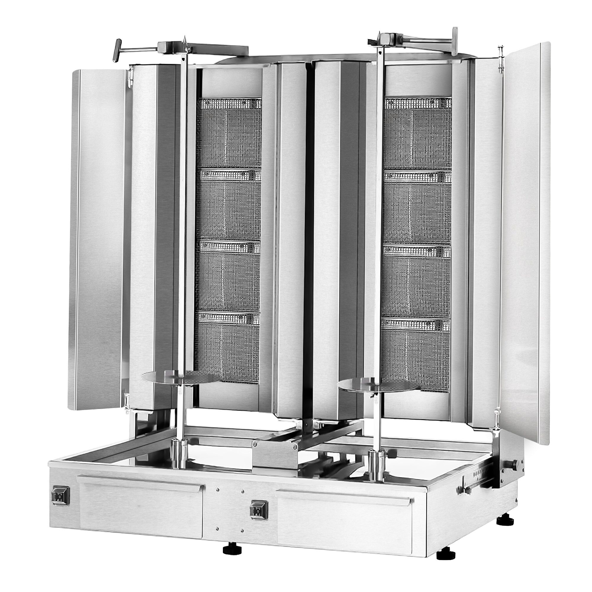 Topelt gaasikebabigrill 2×4 põletit