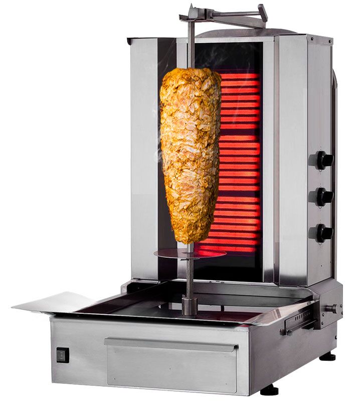 Elektriline kebabigrill 3 põletiga