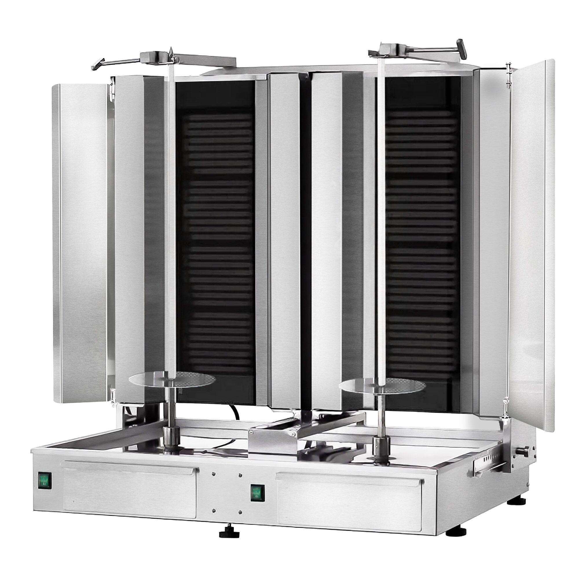 Topelt kebabigrill 2×4 põletit