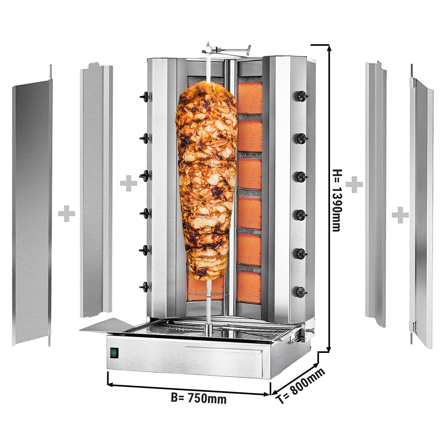 Gaasikebabigrill 12 põletit