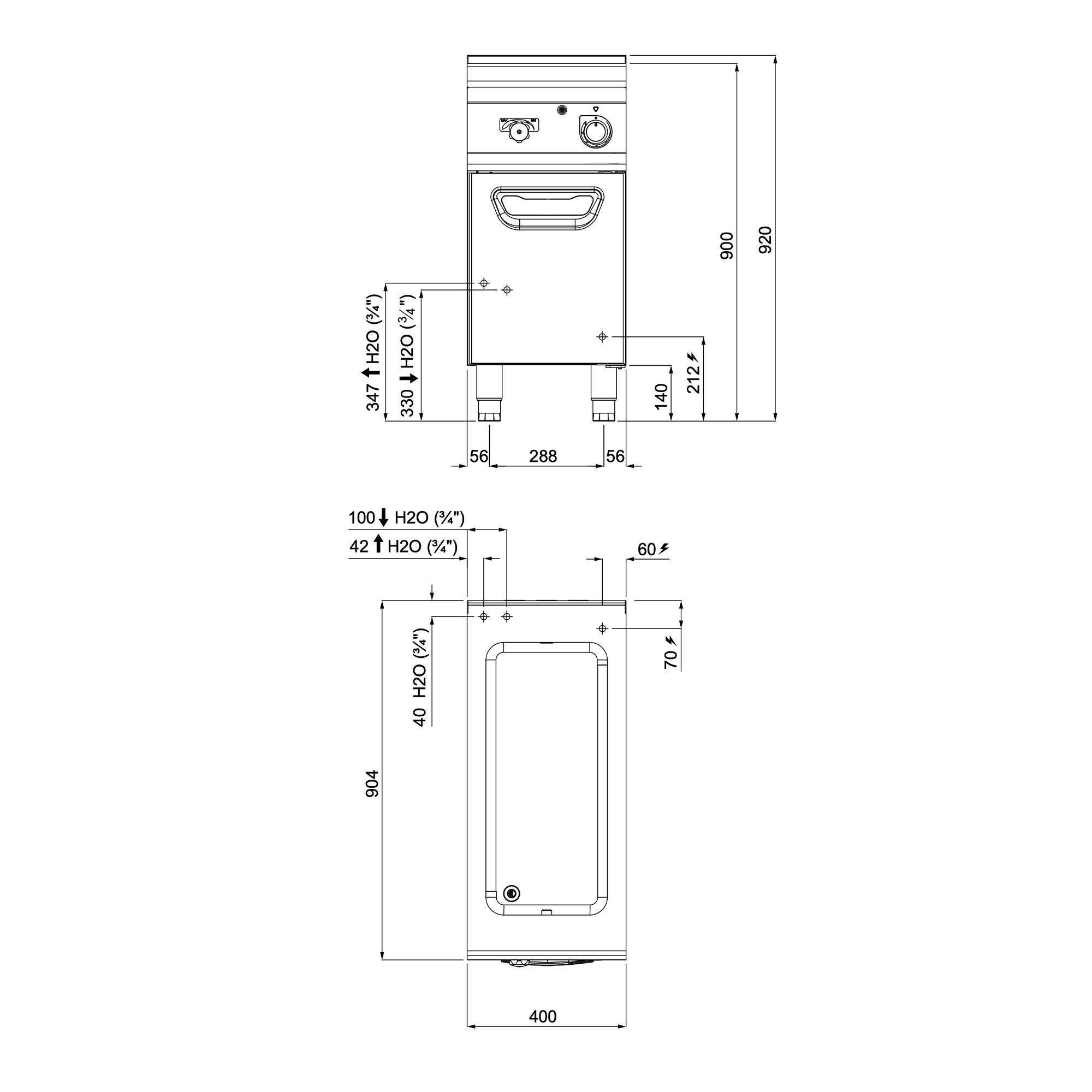 Elektriline bain-marie 1,6kW