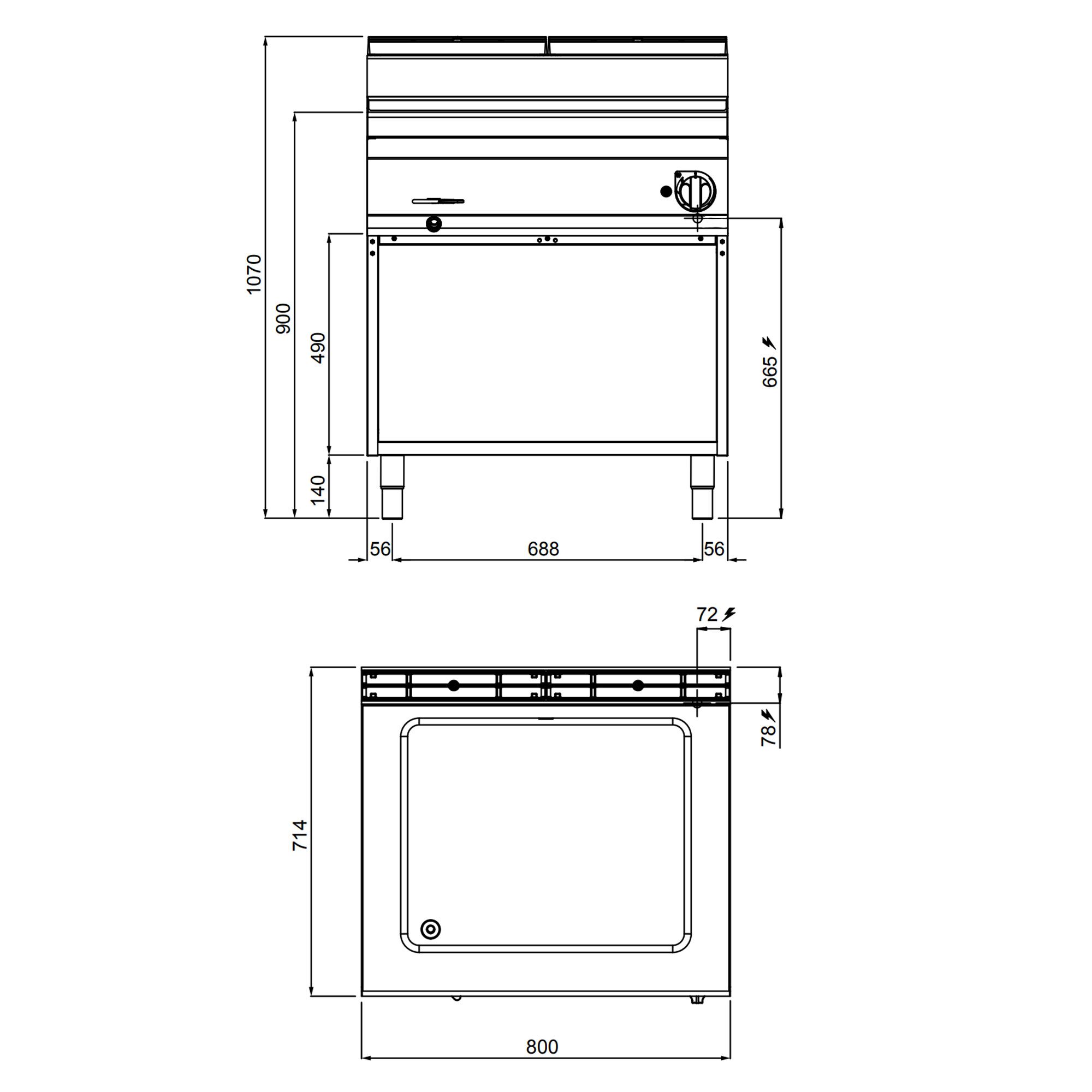 Marmiit 2 × GN 1/1, 2,4 kW