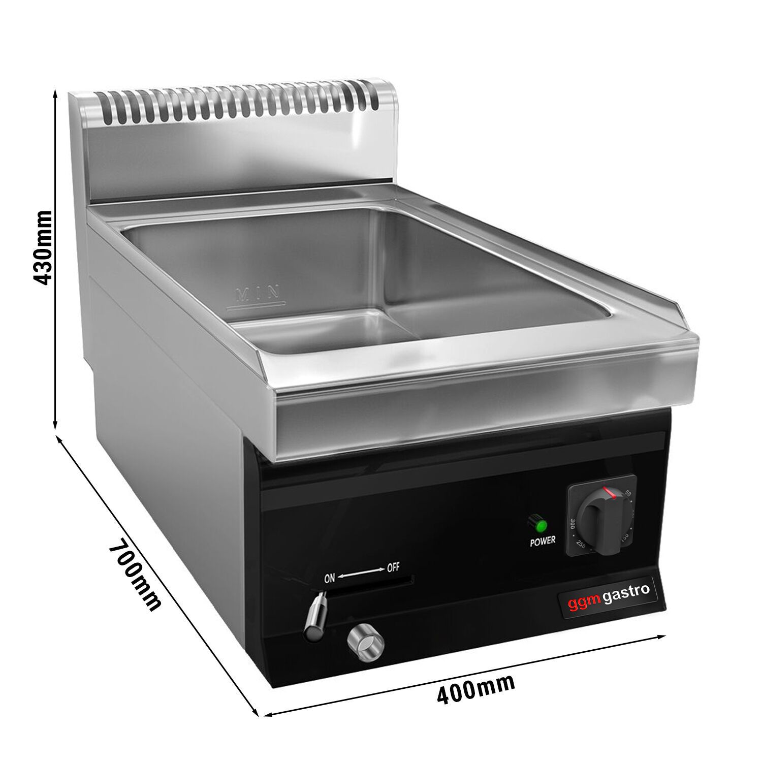 Marmiit GN 1/1 või 2 × GN 1/2, 1,2 kW