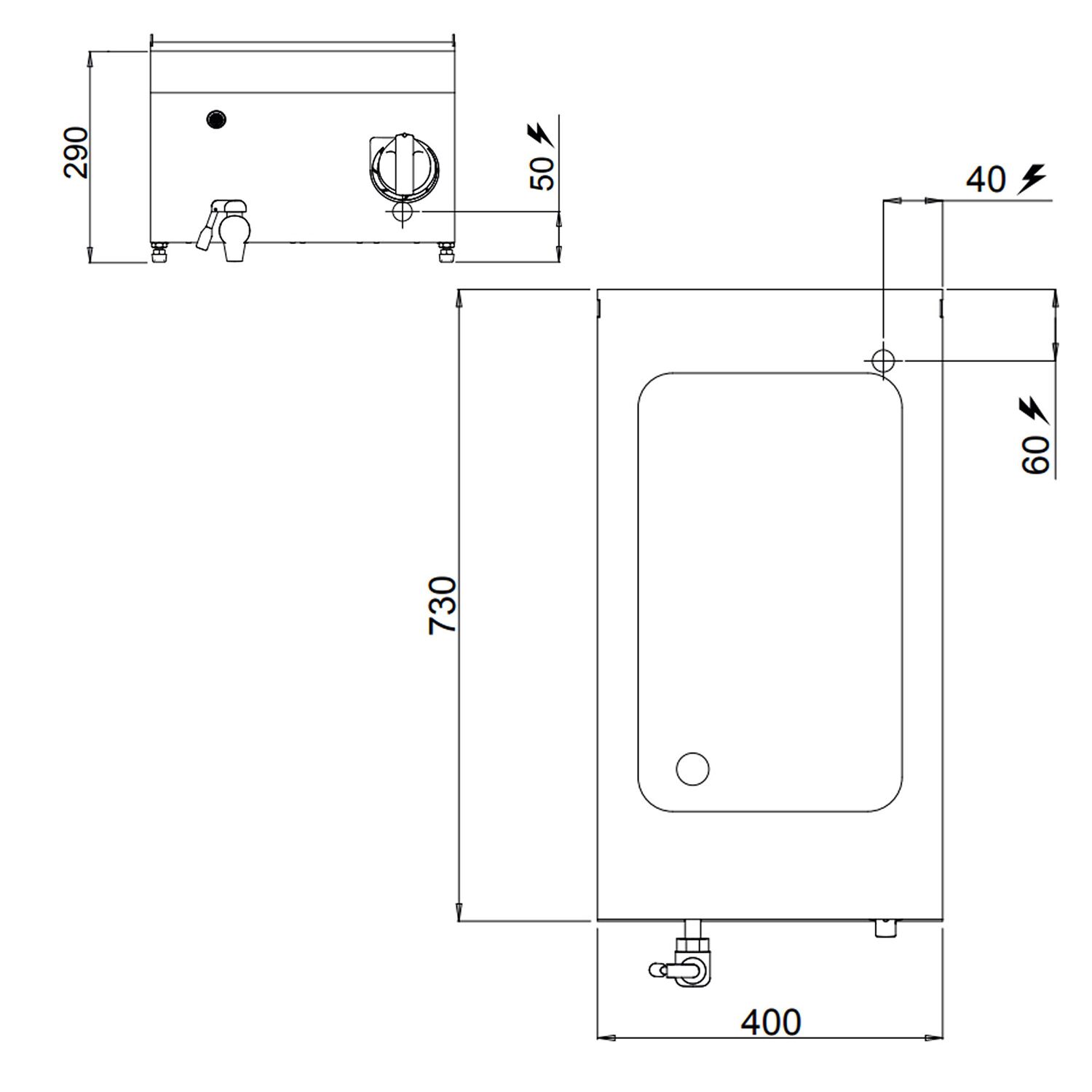 Marmiit GN 1/1, 150 mm, 1,2 kW