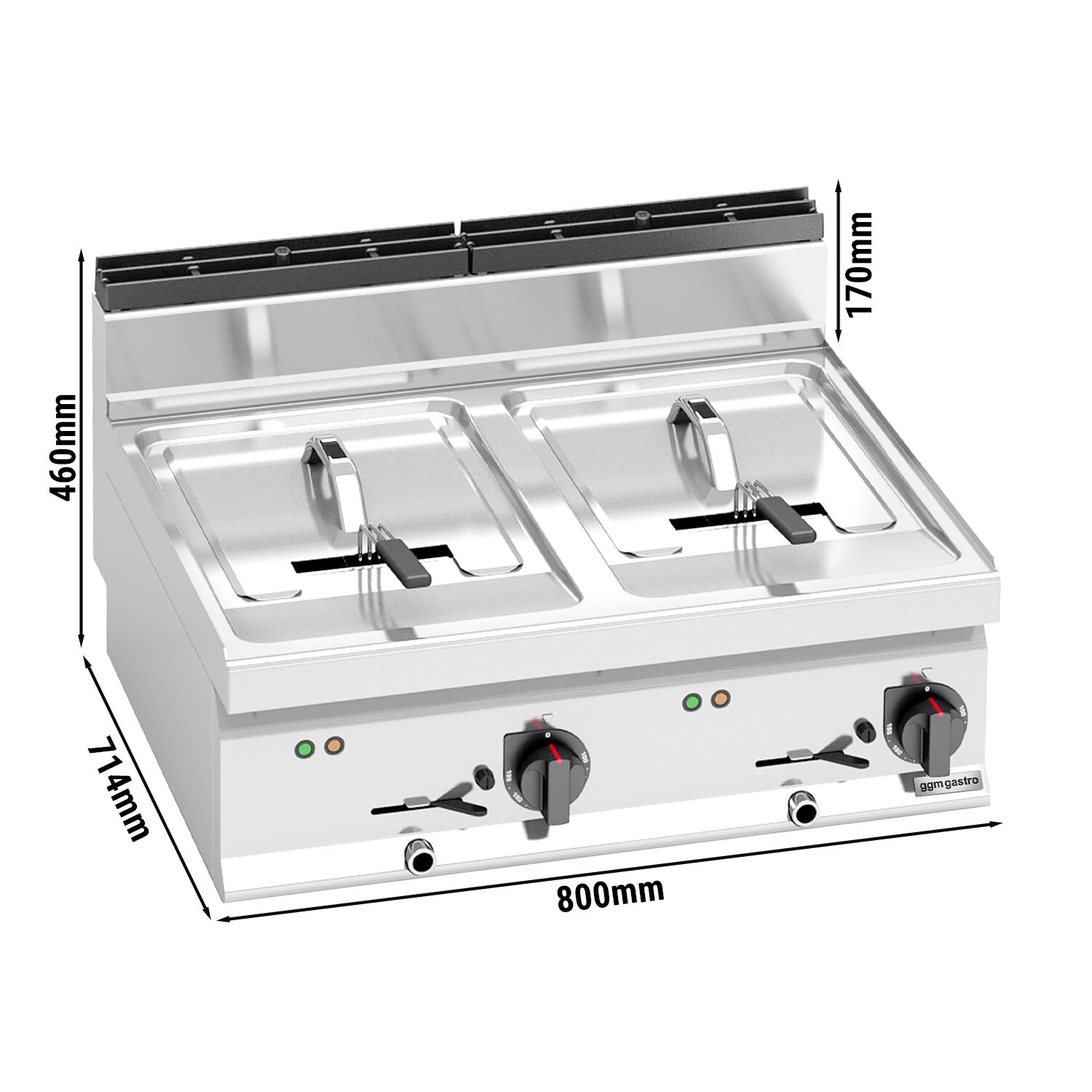 Fritüür 10 + 10 l, 12 kW