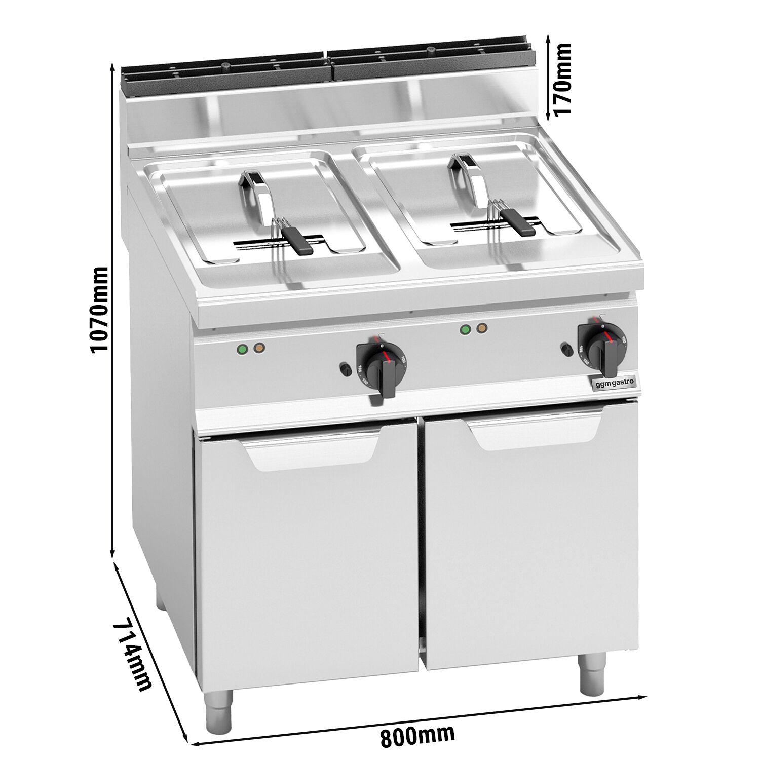 Põranda elektrifritüür 10+10L, 12kW