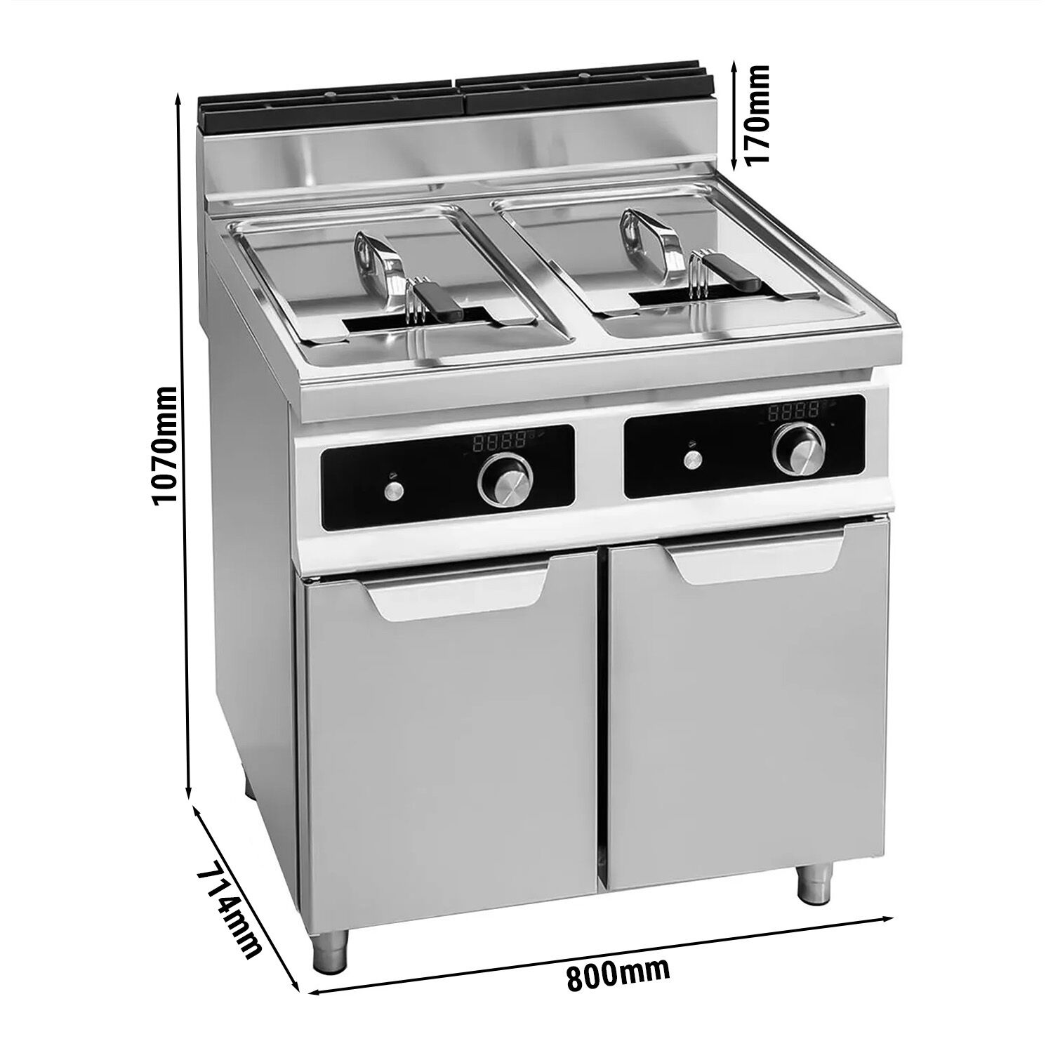 Põranda elektrifritüür 18+18L, elektrooniline