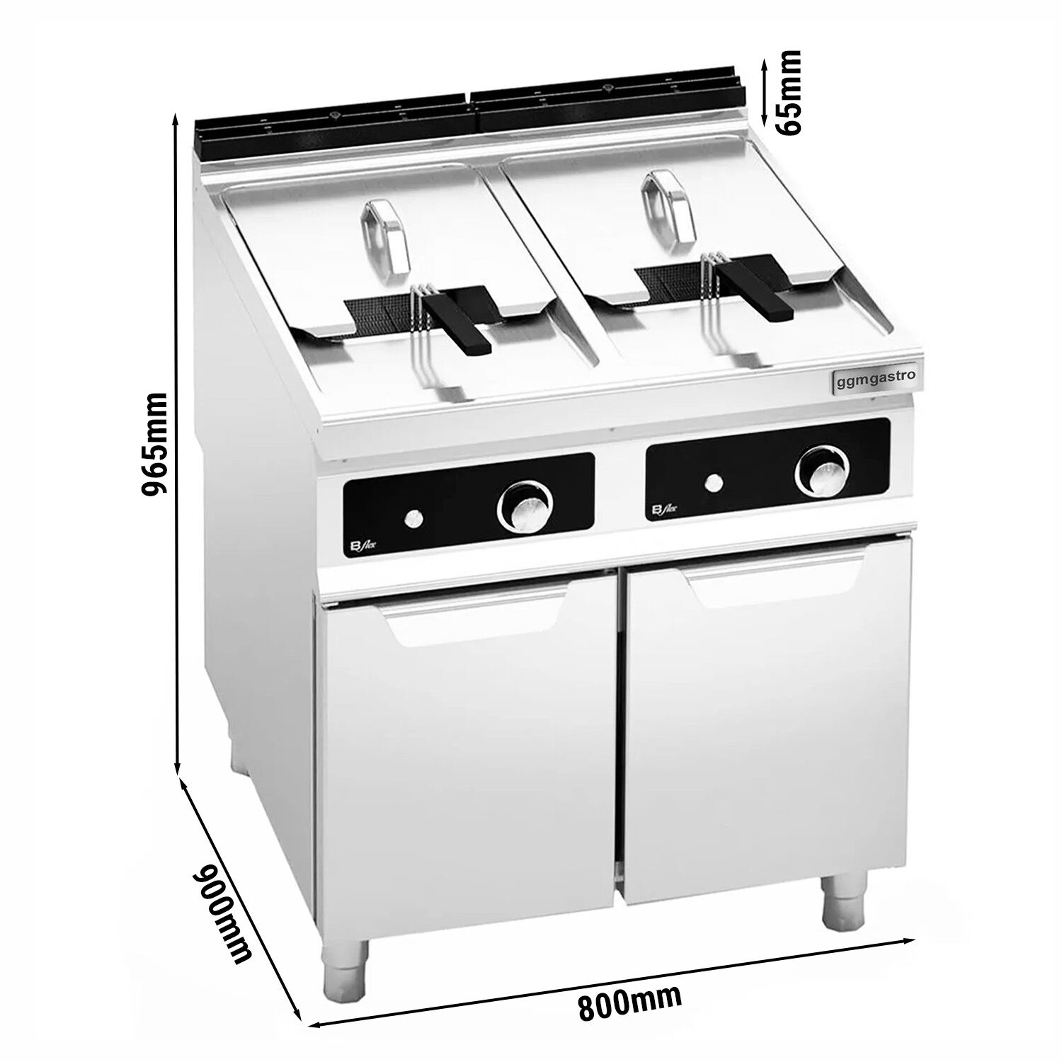 Põranda elektrifritüür 22+22L, 44kW, elektrooniline