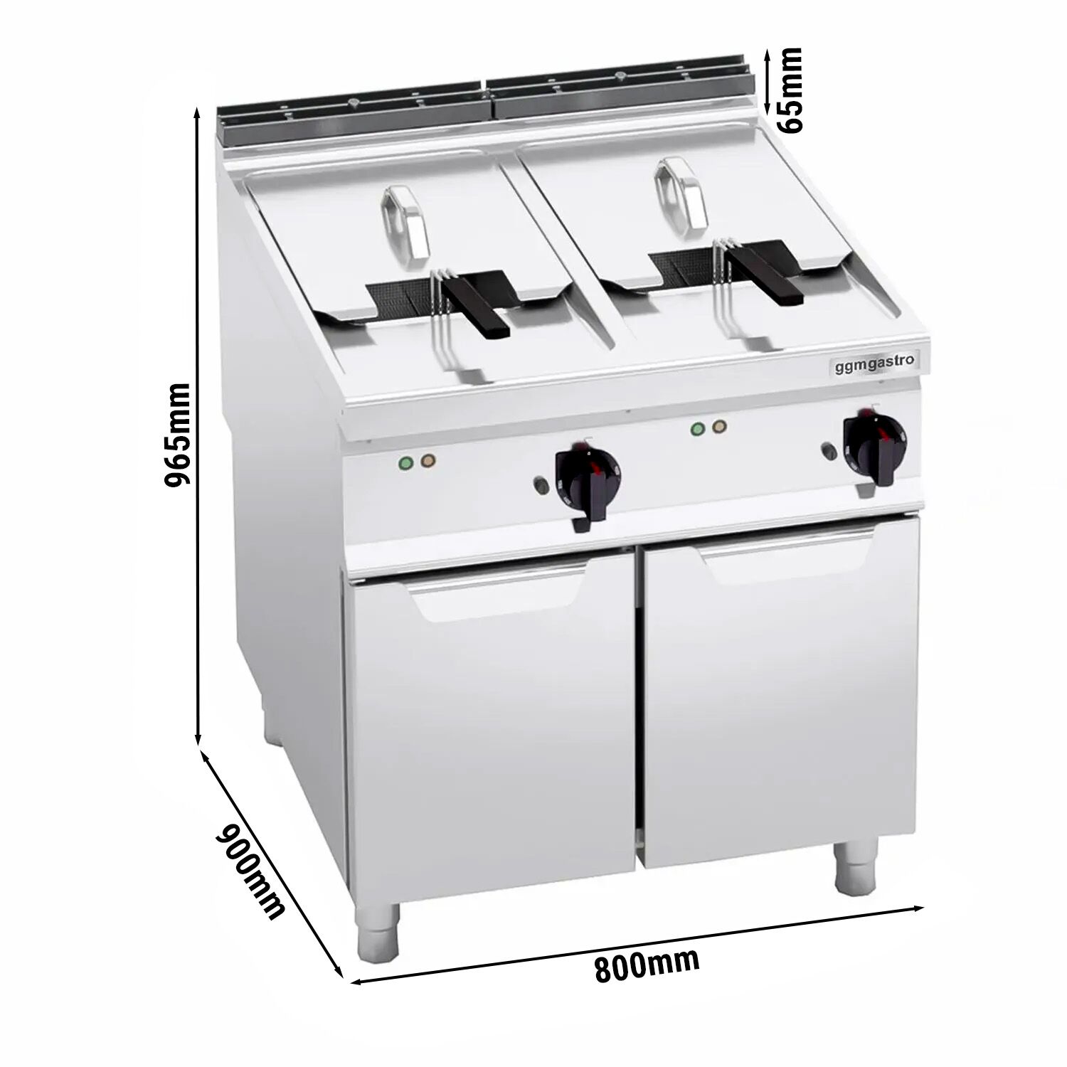 Põranda elektrifritüür 22+22L, 44kW, manuaalne