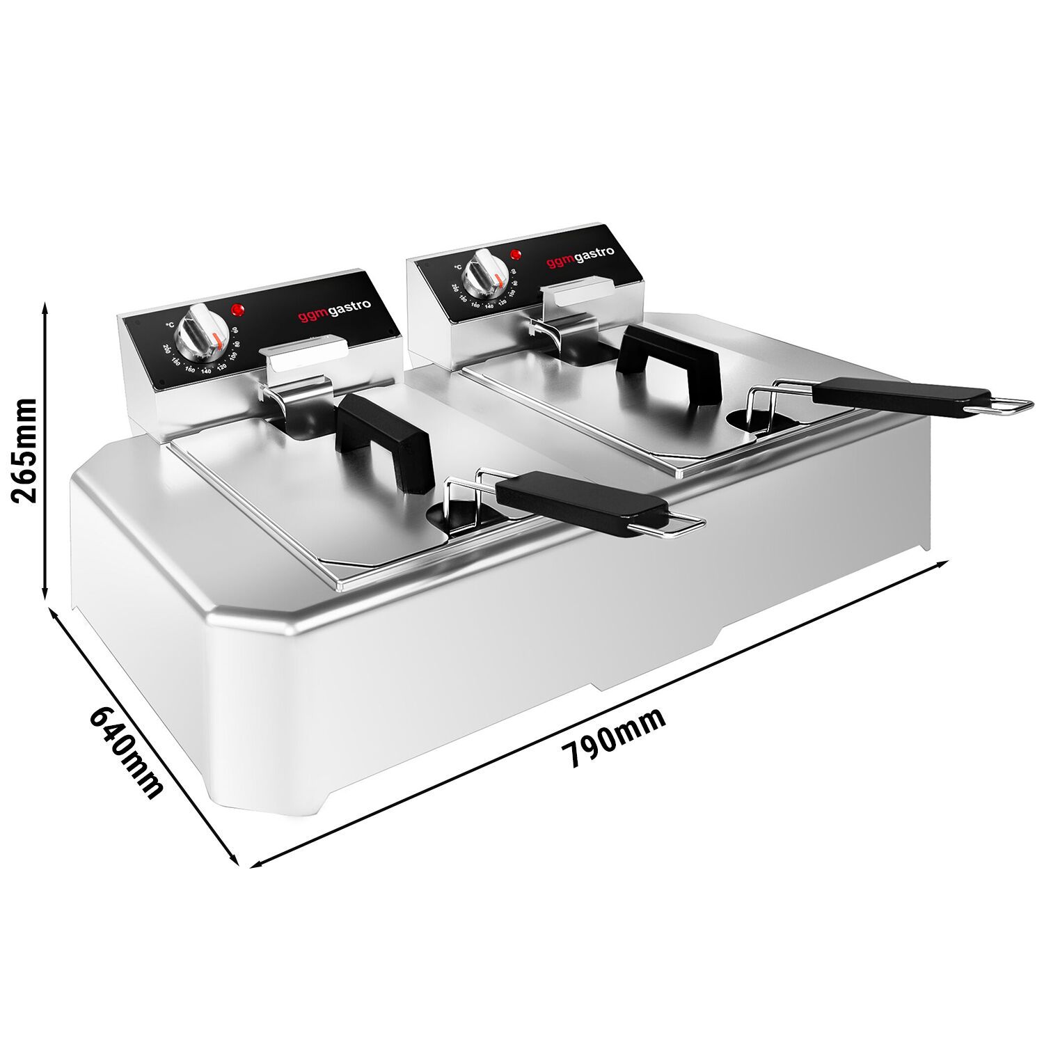 Fritüür 5 + 5 l, 7,5 kW